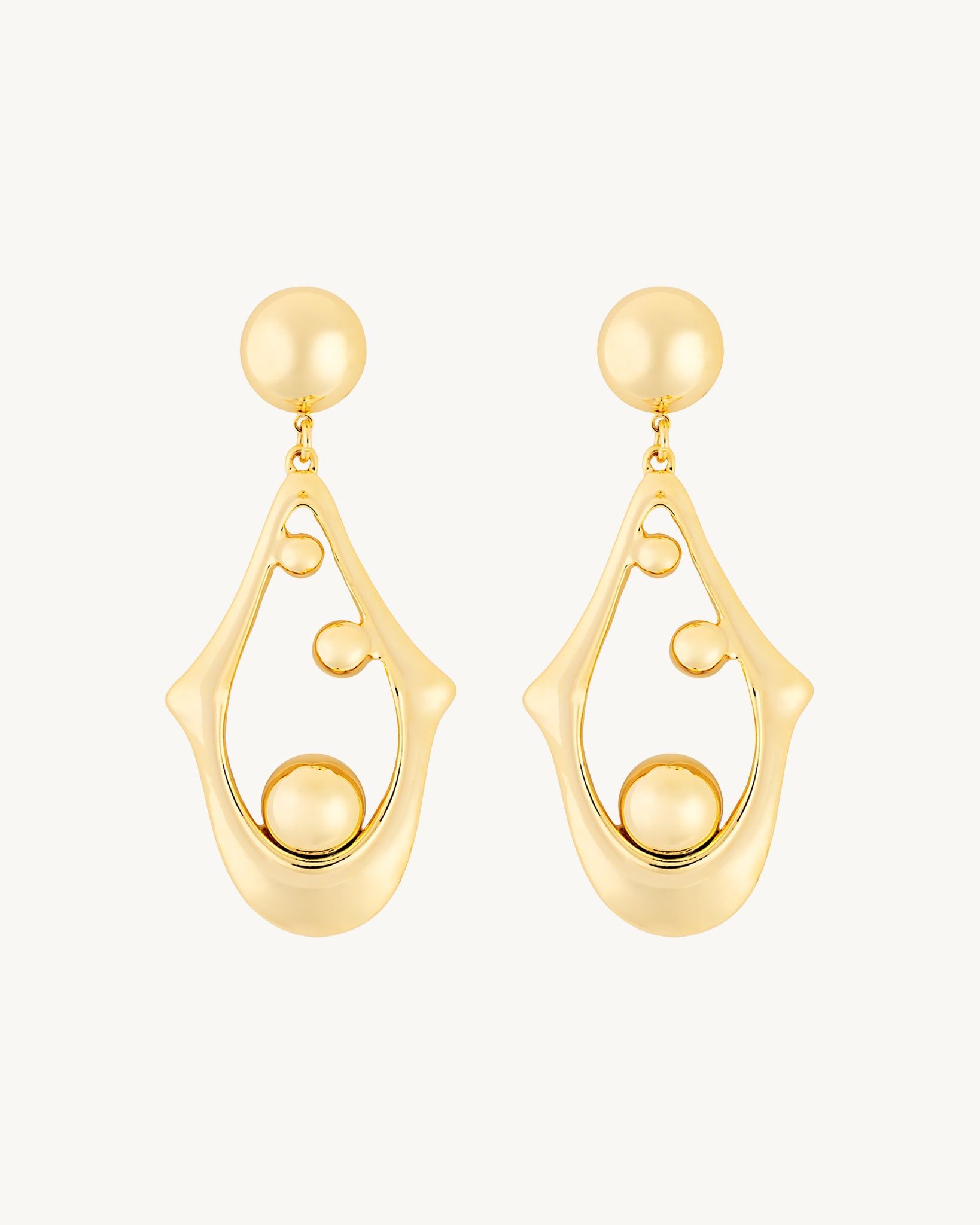 Solar Drip 22K Gold Plated Earrings