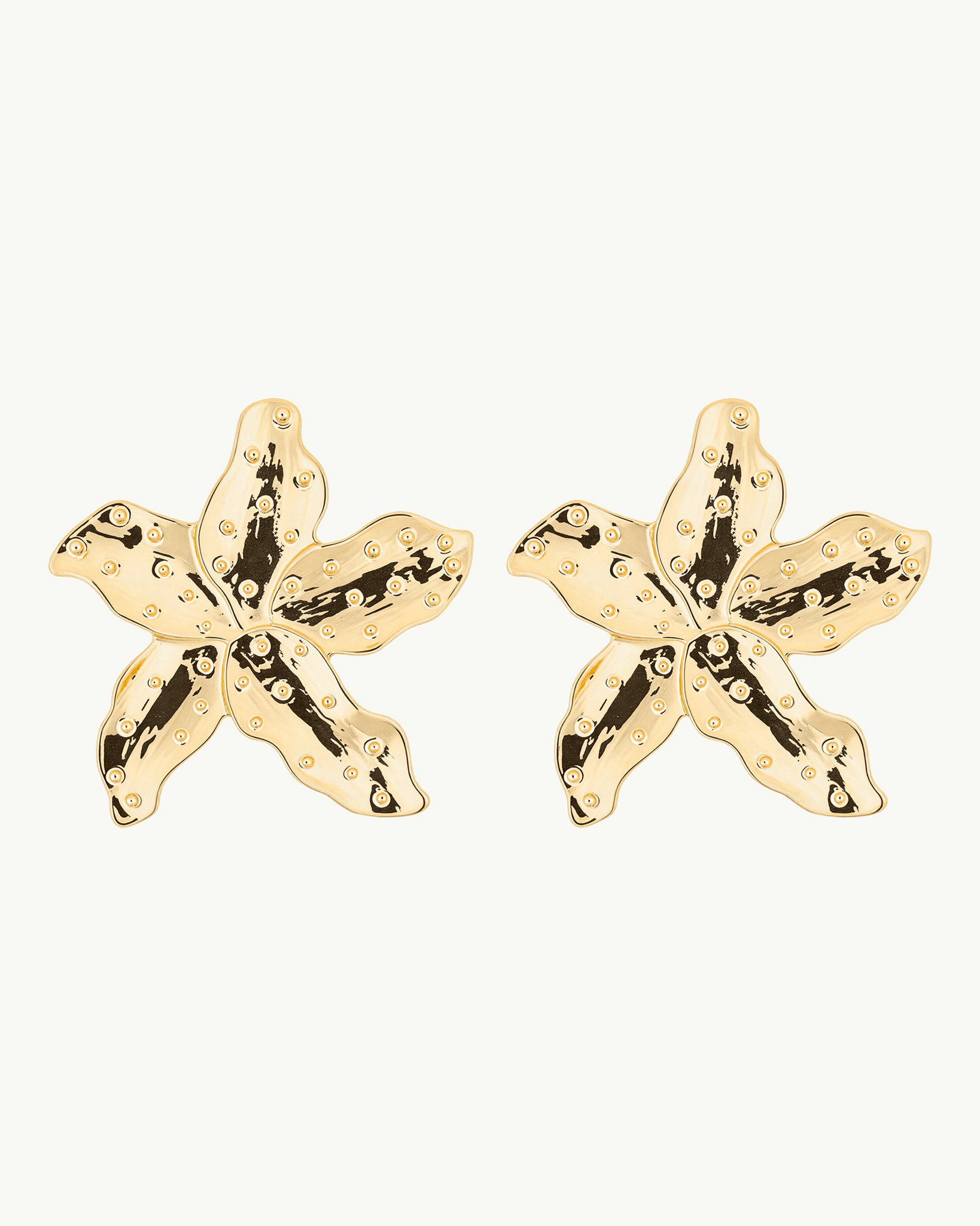 Lily Glint 22K Gold Plated Earrings
