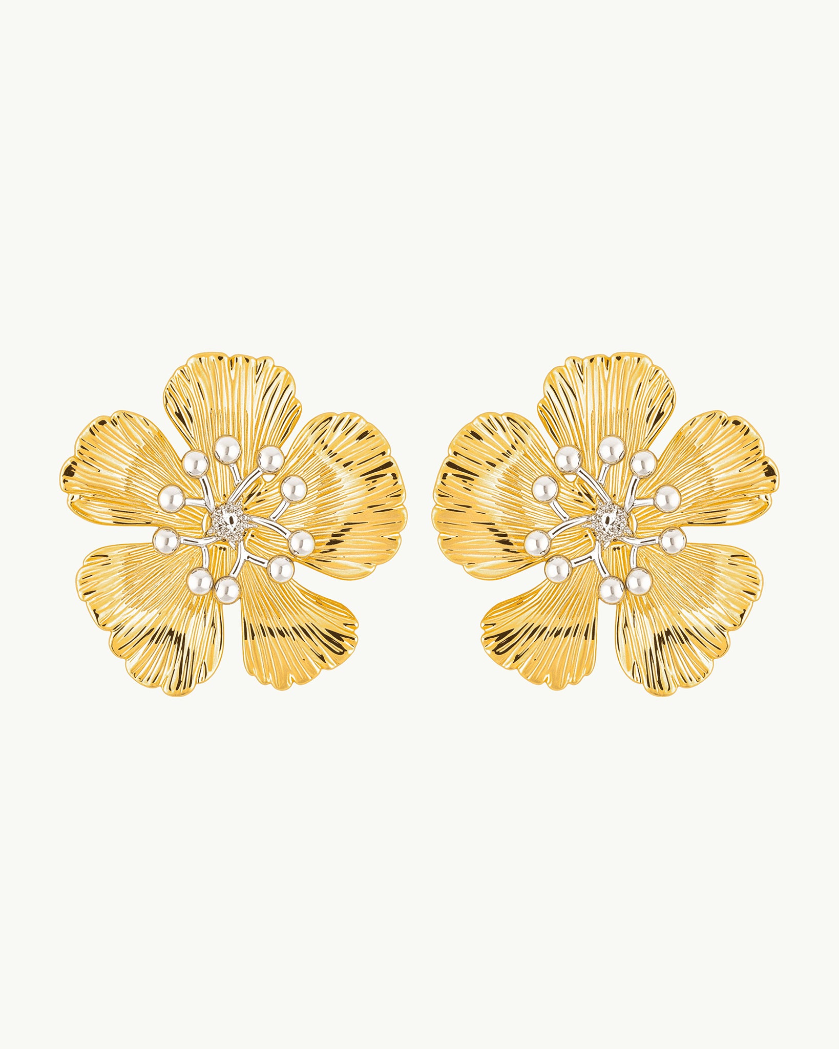 Golden Bloom 22K Gold Plated Earrings