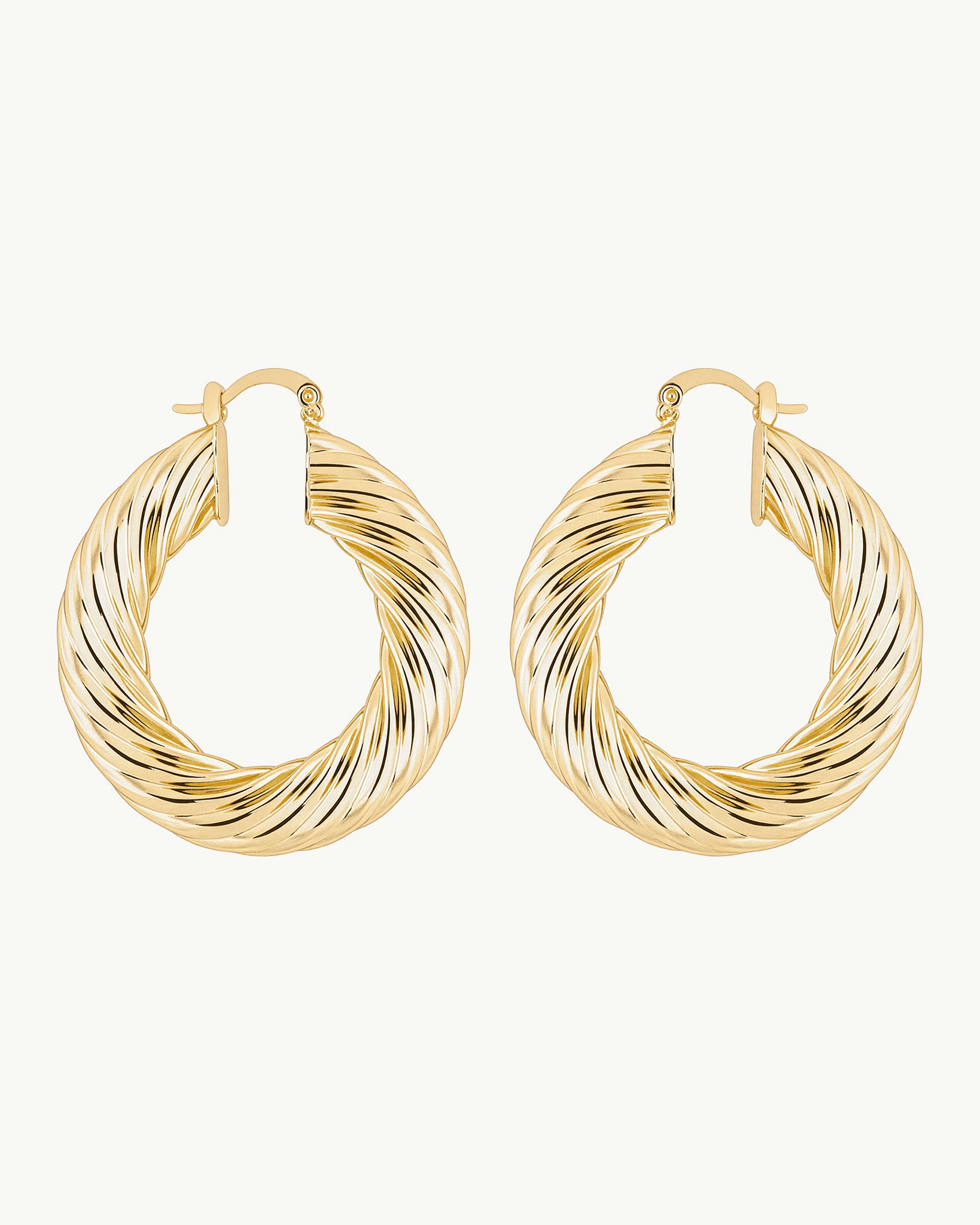 Twisted Chunky 18K Gold Plated Earrings