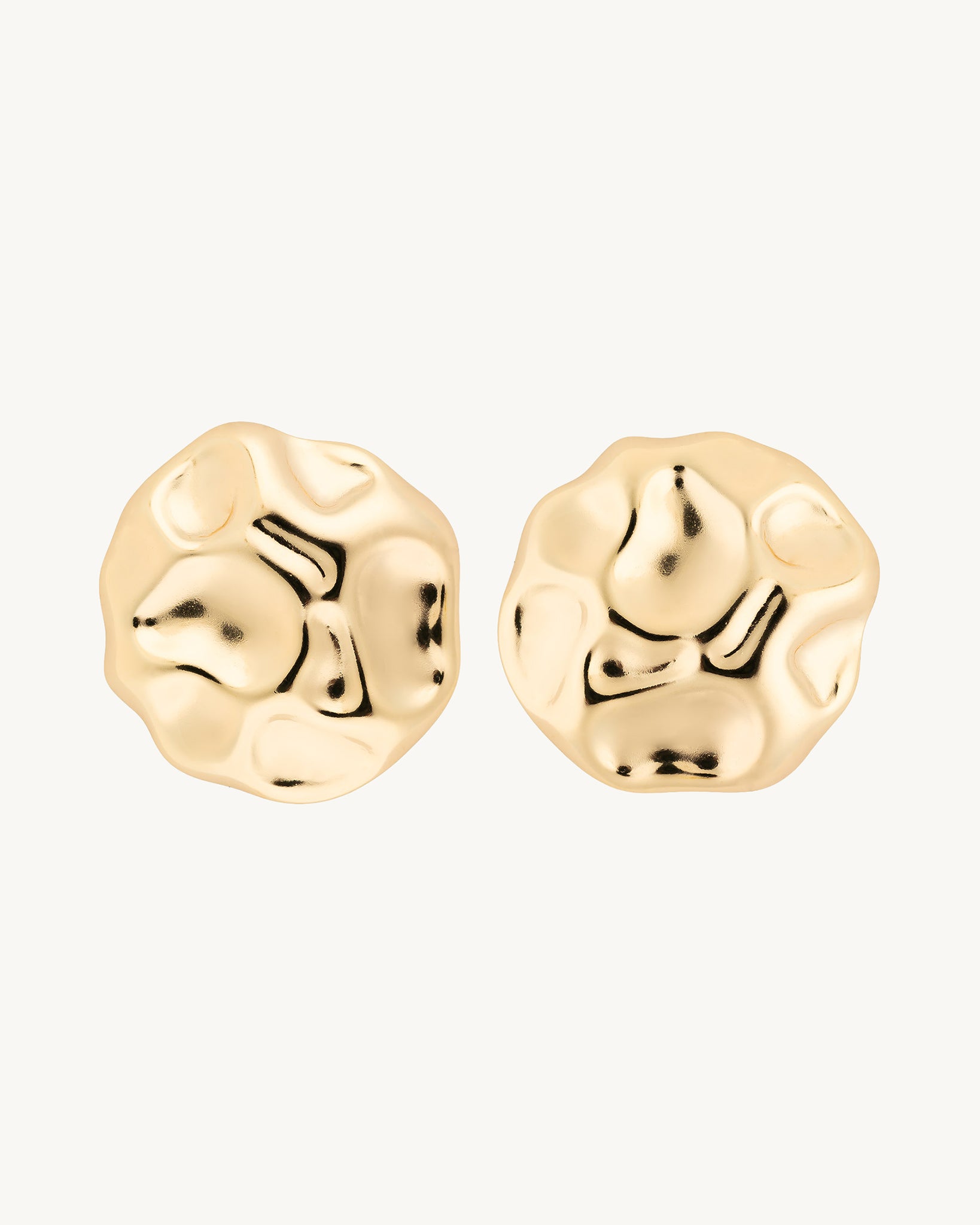Molten Textured 18K Gold Plated Earrings