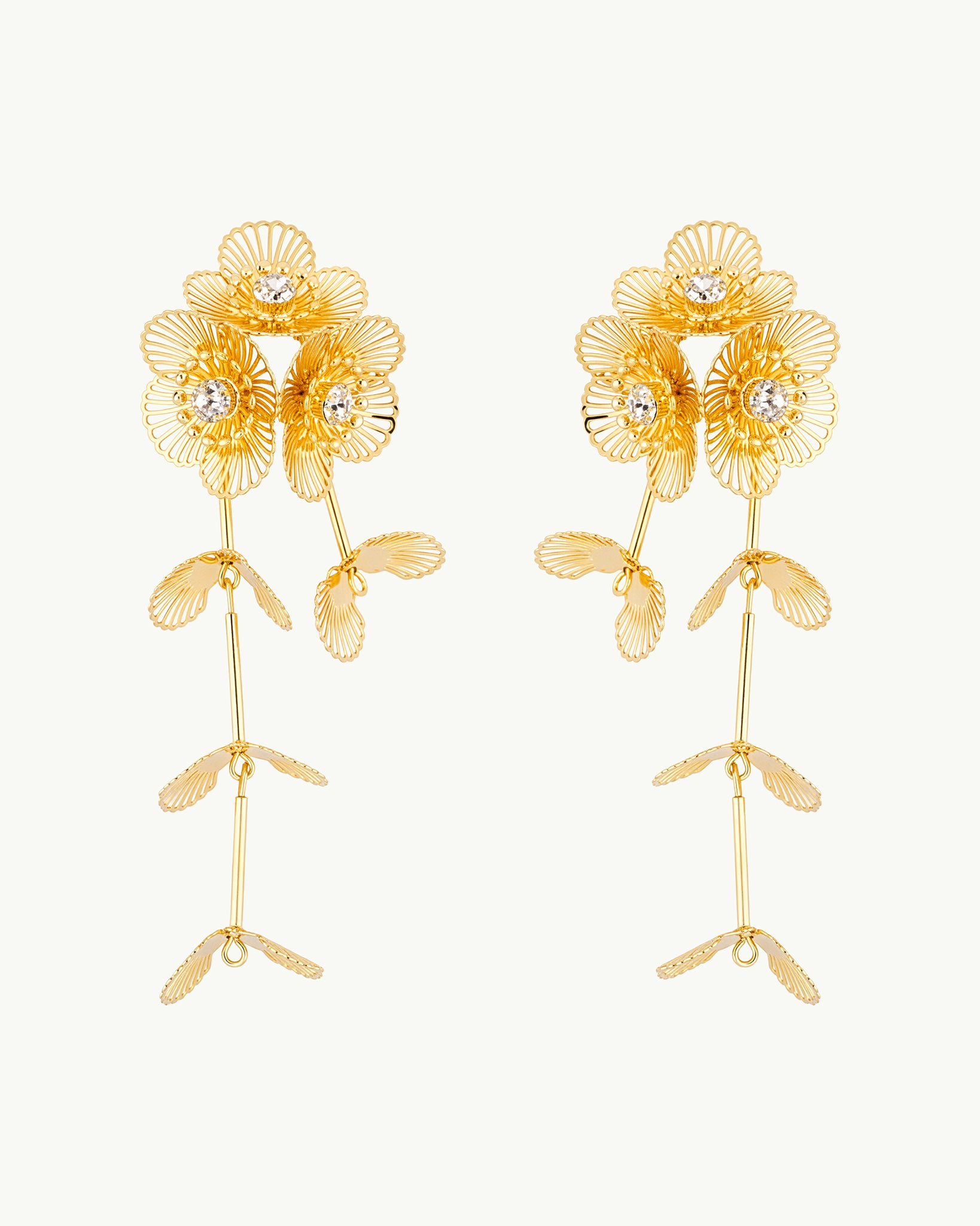 Gold Flora 18K Gold Plated Earrings