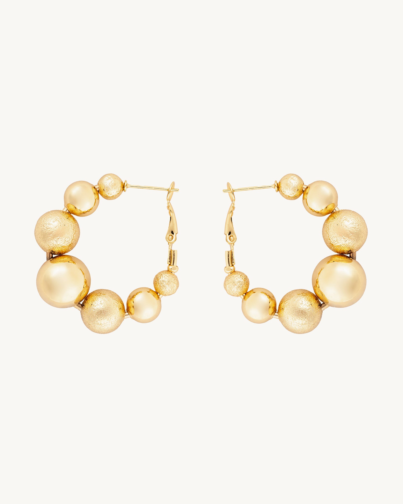 Bubble Beads 18K Gold Plated Earrings