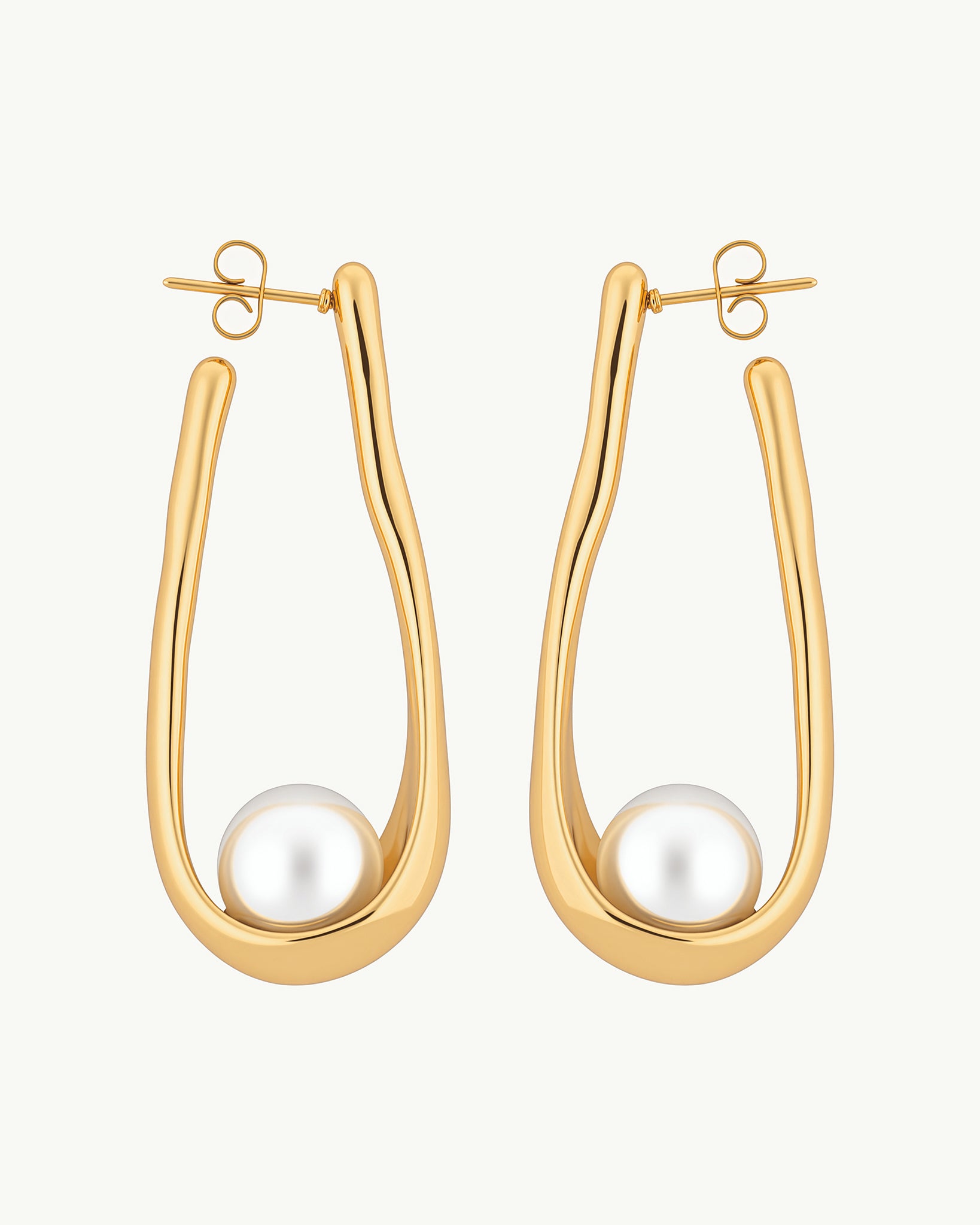 Pearl Drop 18K Gold Plated Earrings