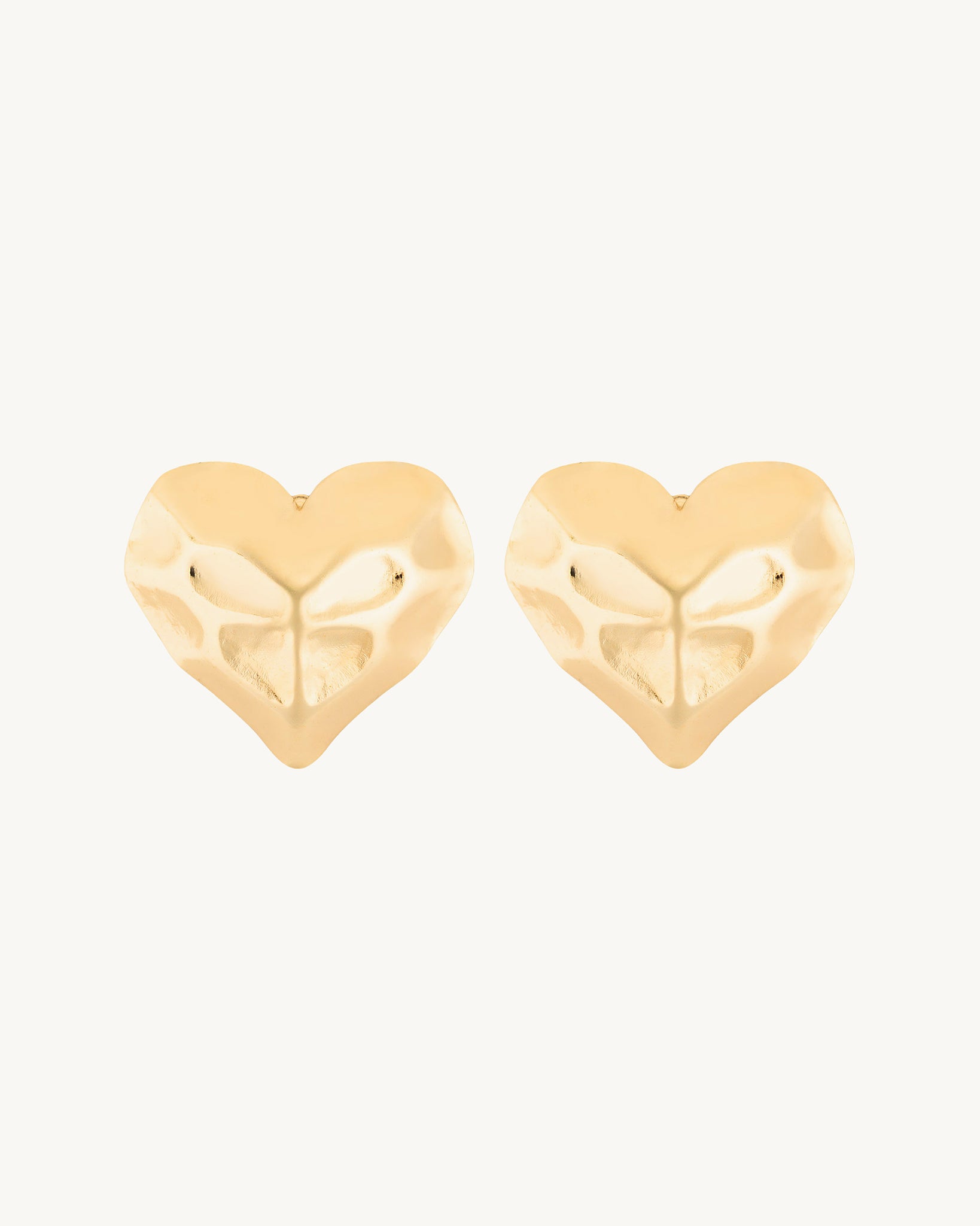 Abstract Heart 18K Gold Plated Earrings