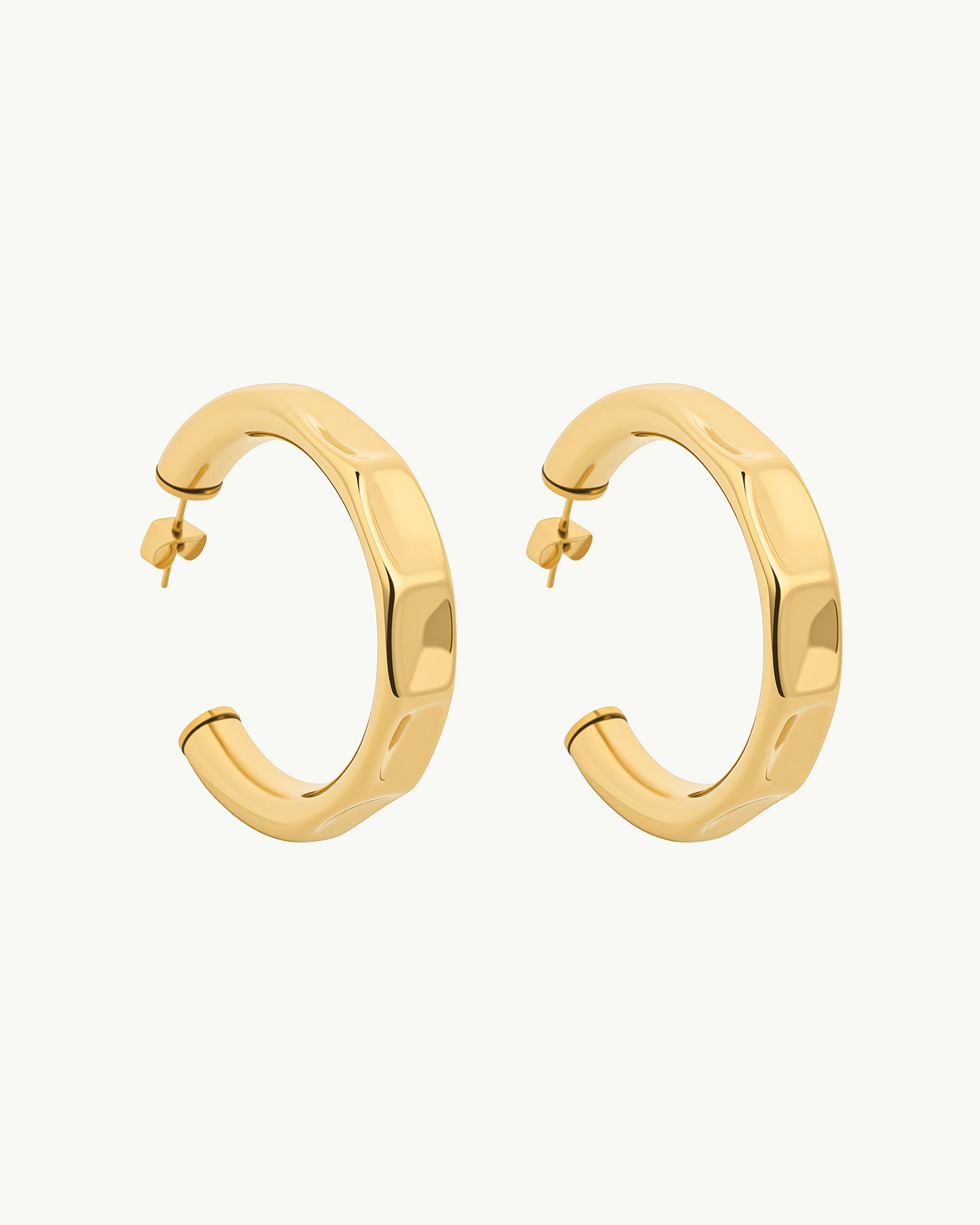 Bold Wave 18K Gold Plated Earrings