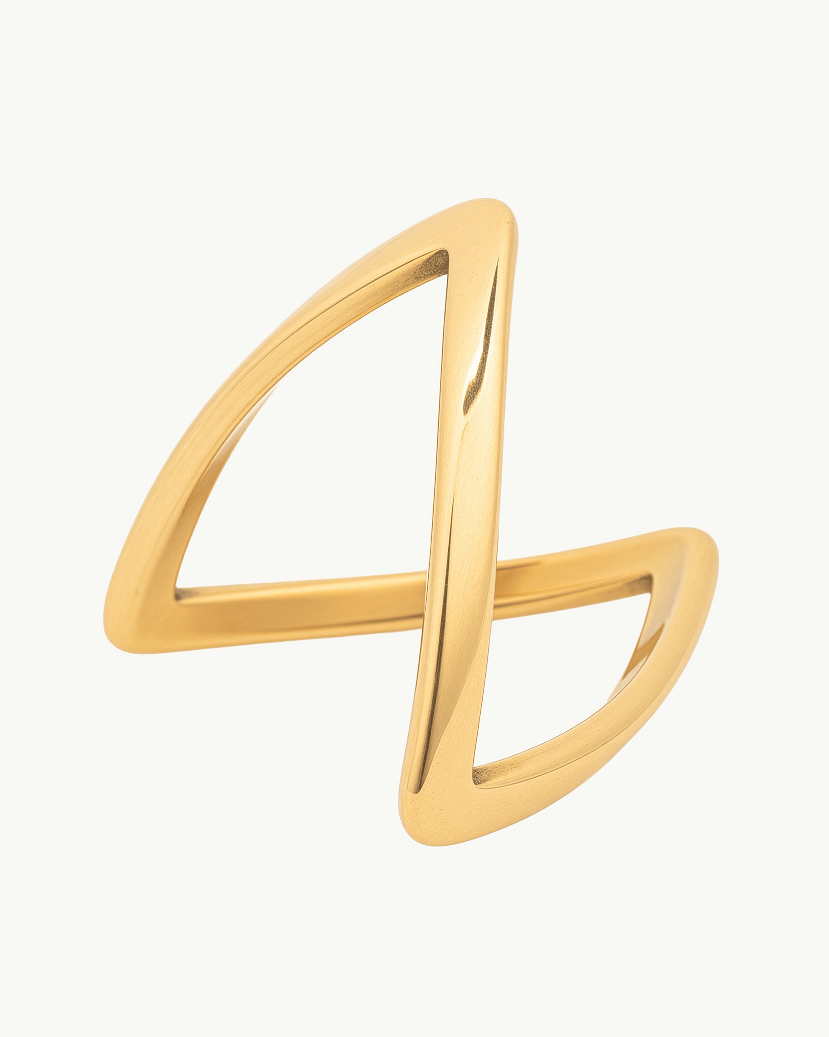 Curve 18K Gold Plated Ring
