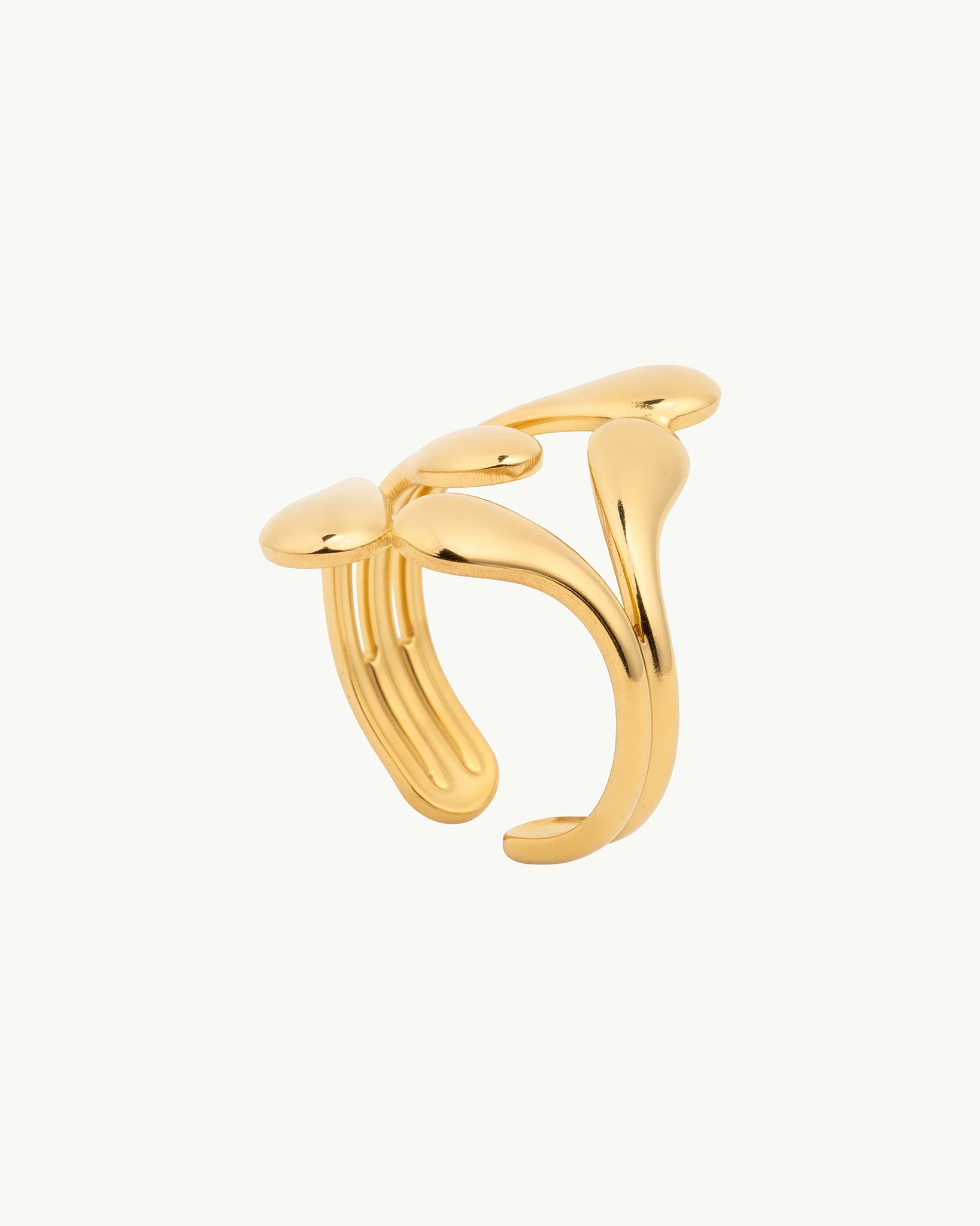 Bold Statement 18K Gold Plated Ring
