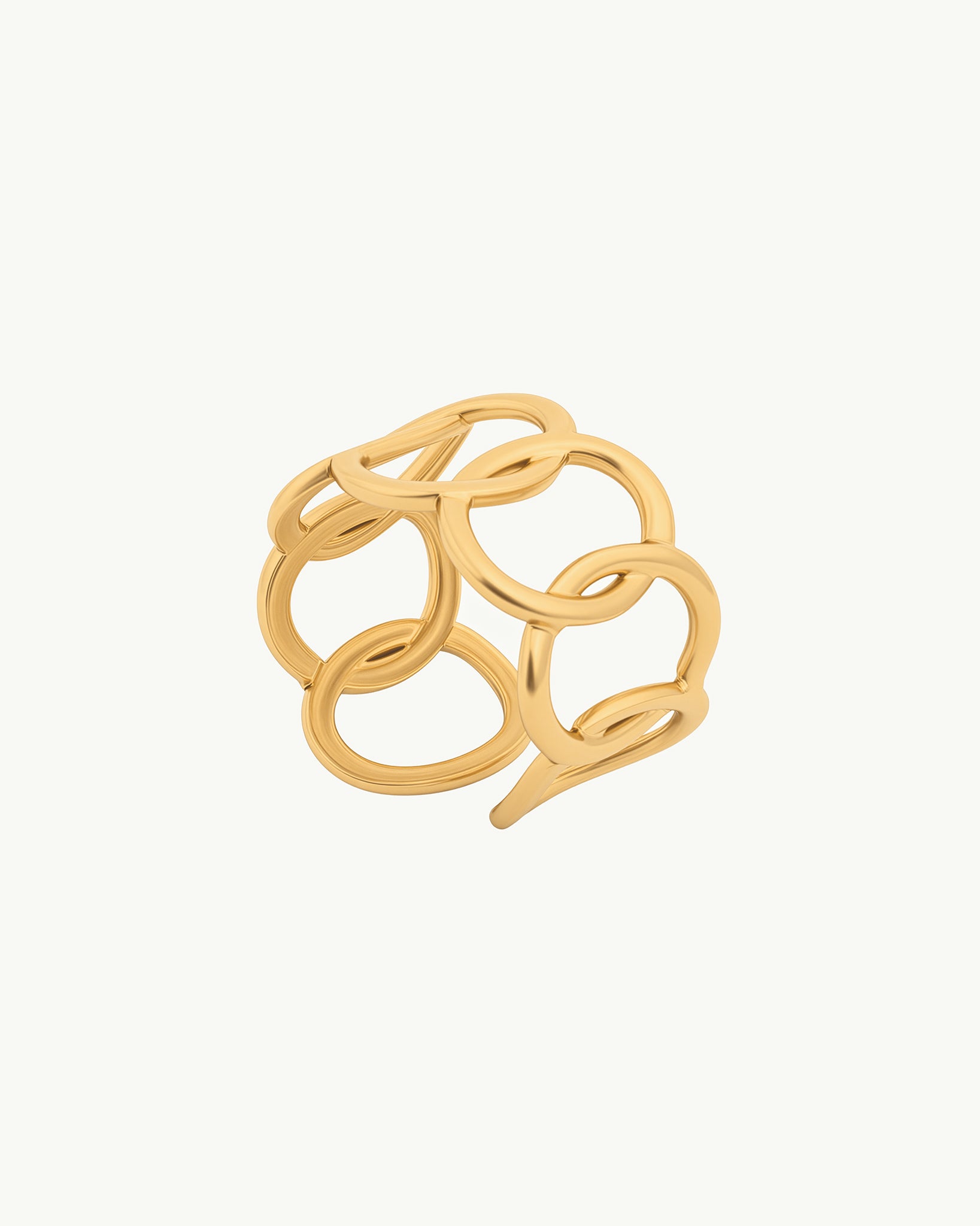 Infinity Loop 18K Gold Plated Ring