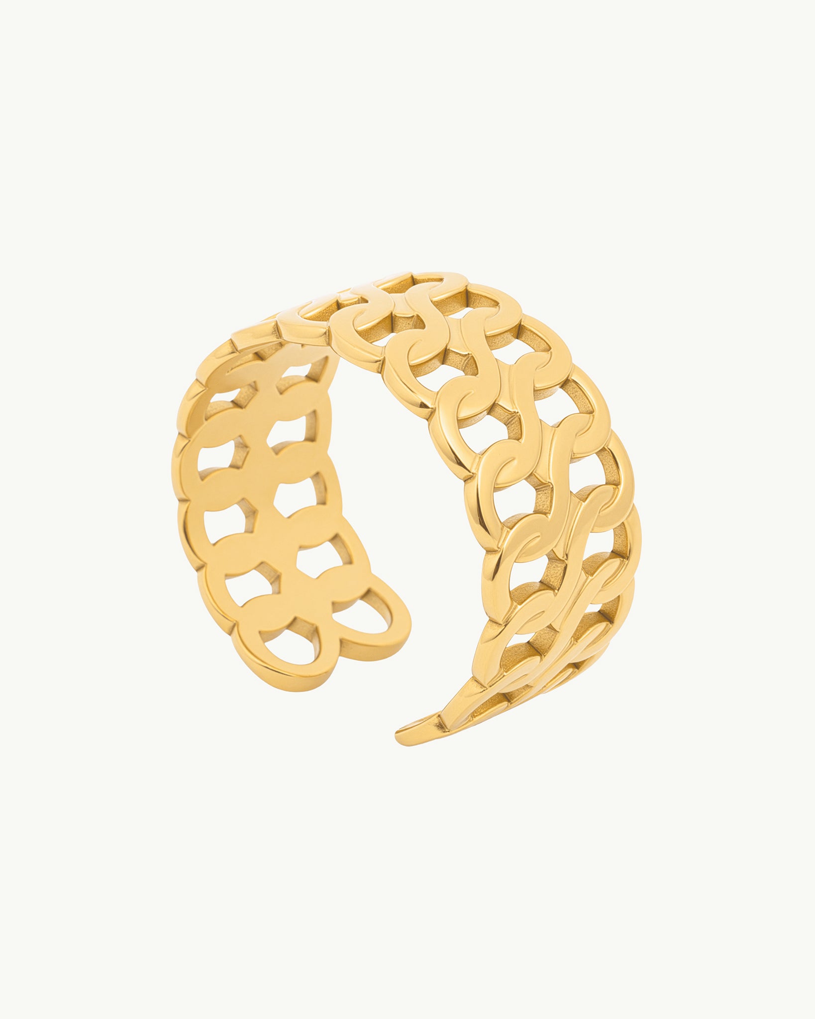 Gold Link 18K Gold Plated Ring