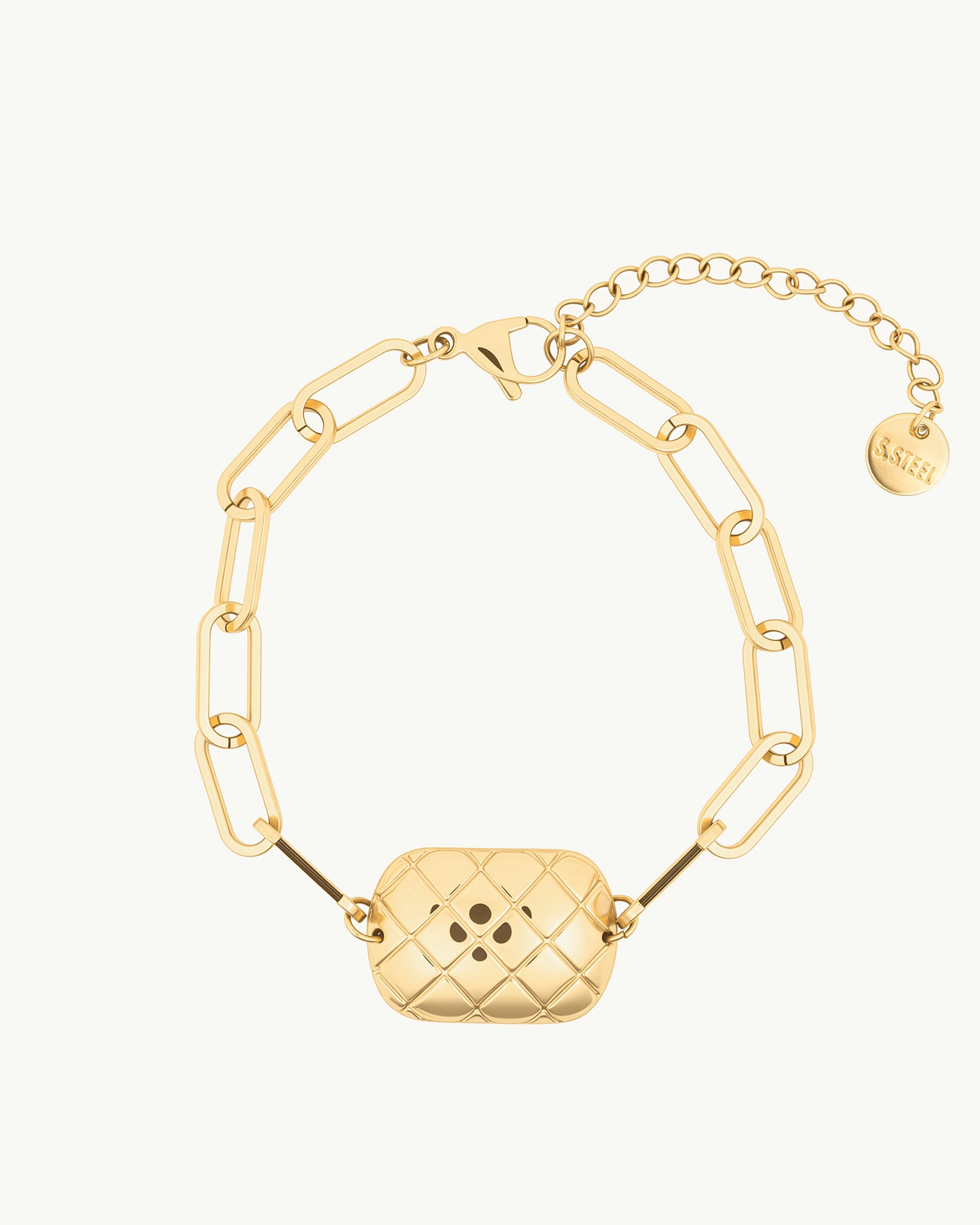 Quilted Luxe 18K Gold Plated Bracelet