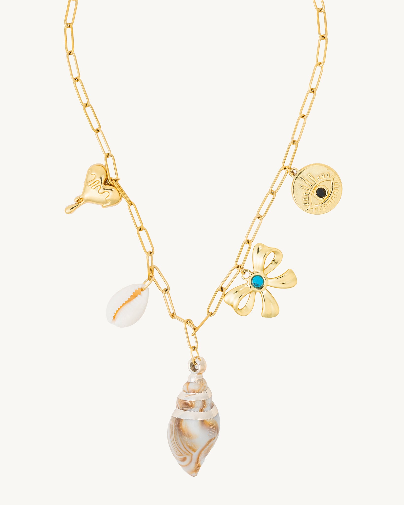 Nautical Charms 18K Gold Plated Necklace