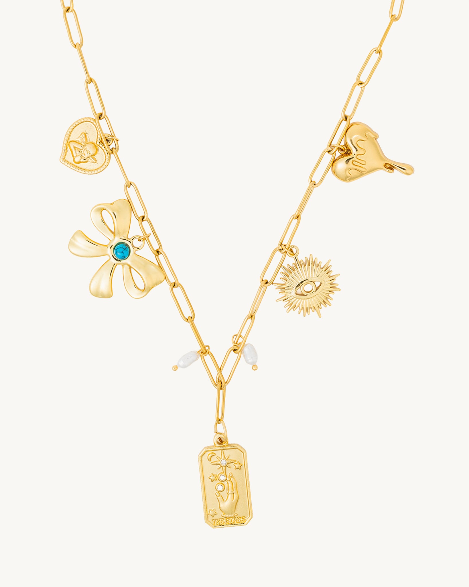 Amara Charms 18K Gold Plated Necklace