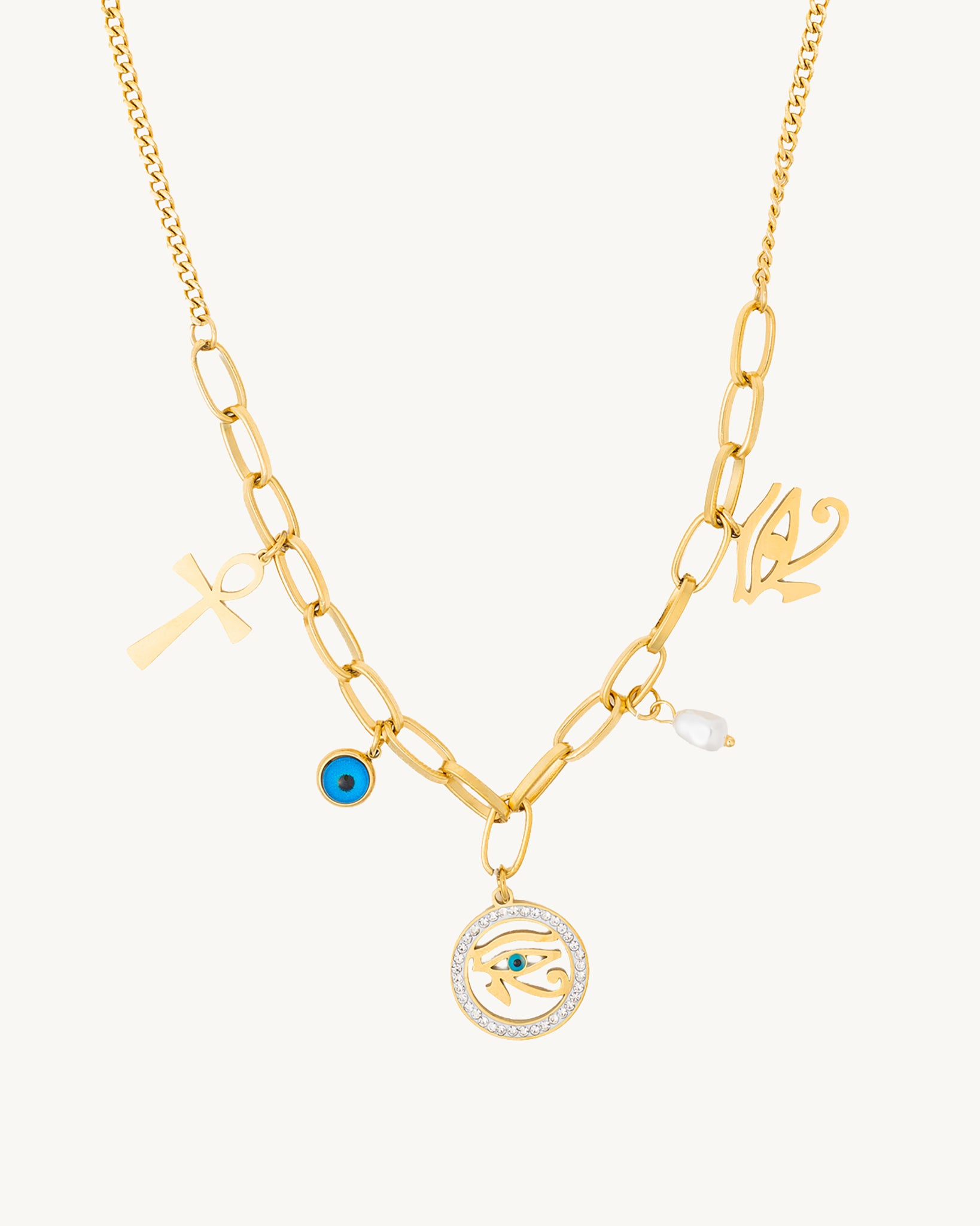 Osiris Charms 18K Gold Plated Necklace