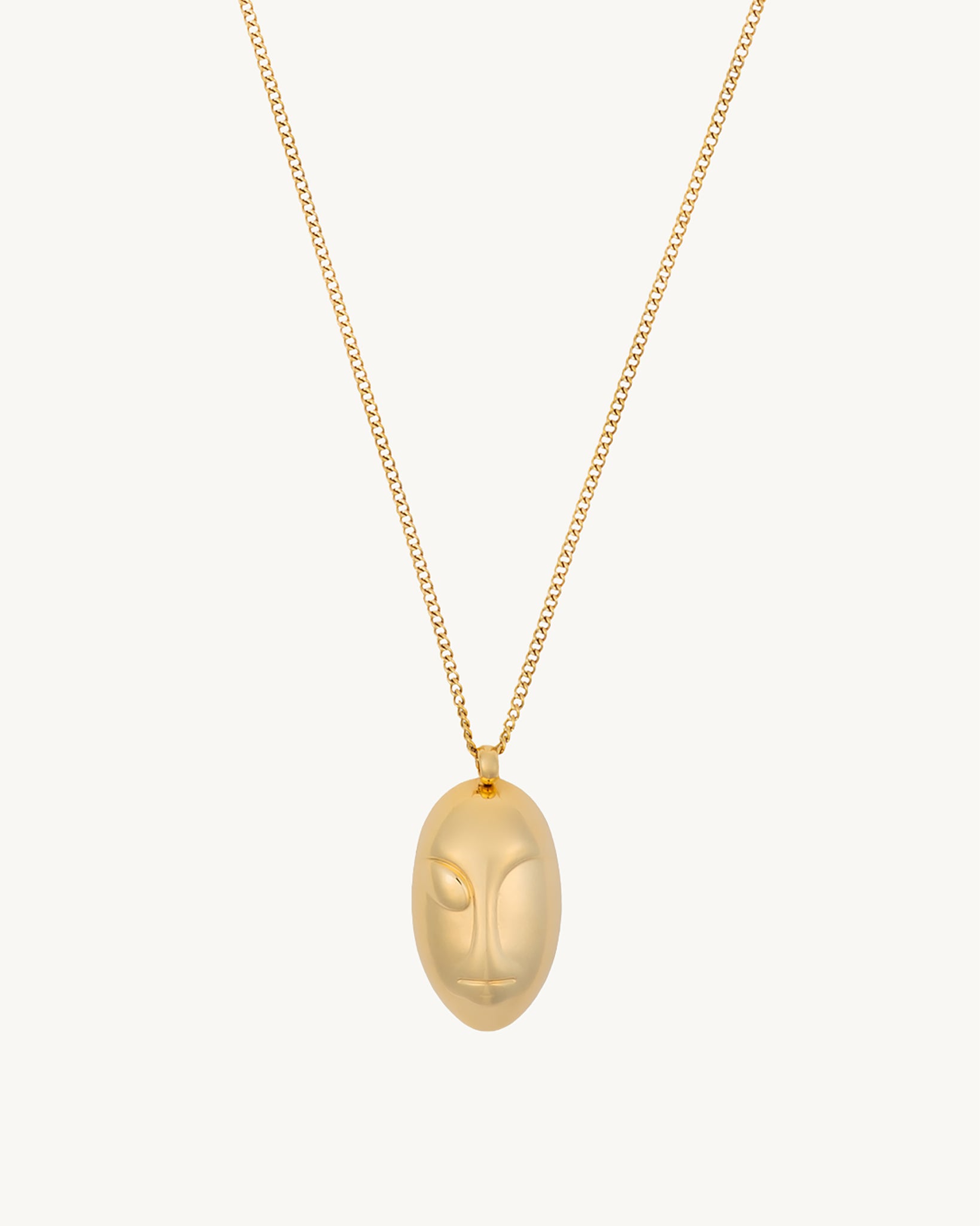 Visage Chain 18K Gold Plated Necklace