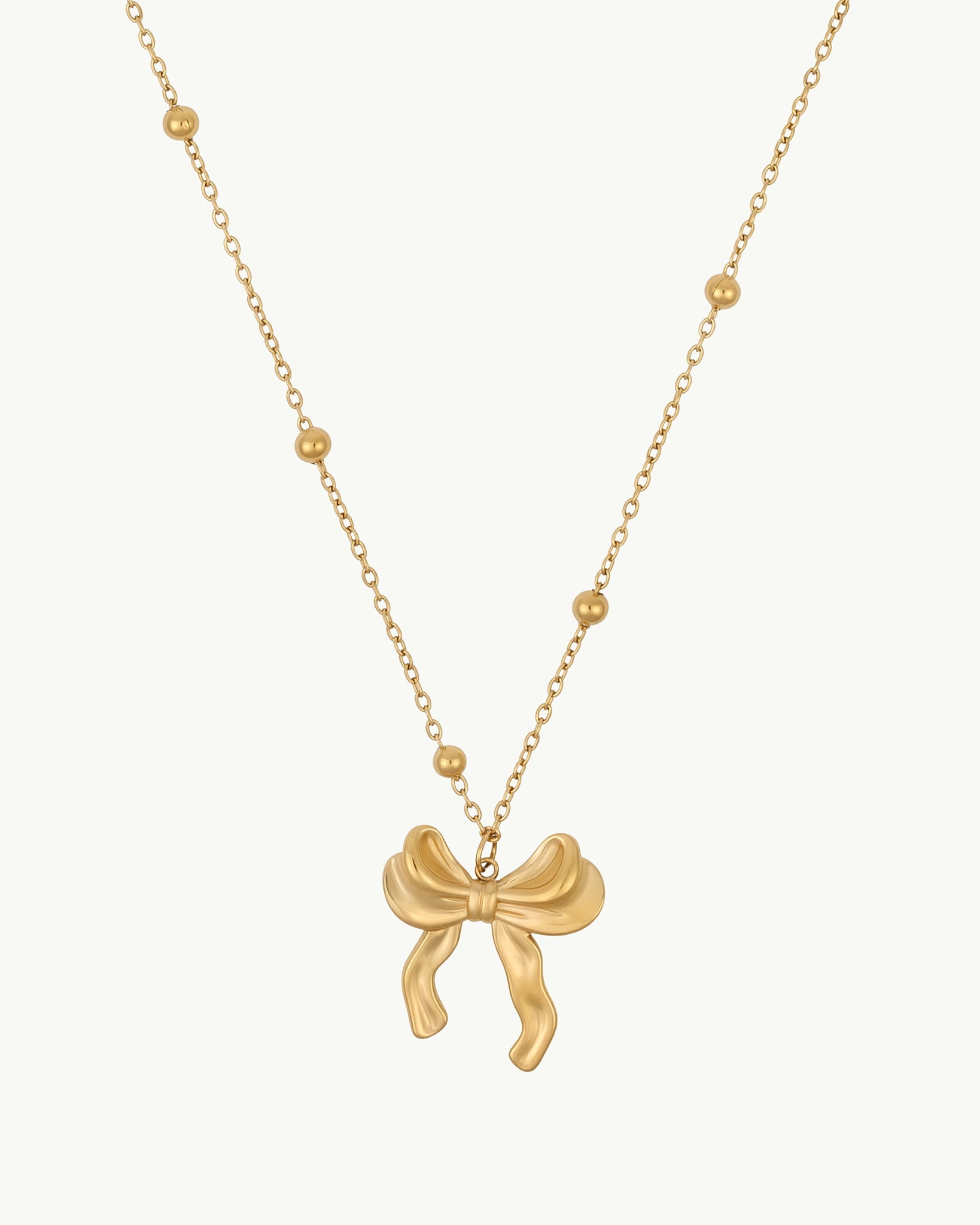 Belle Bow 18K Gold Plated Necklace