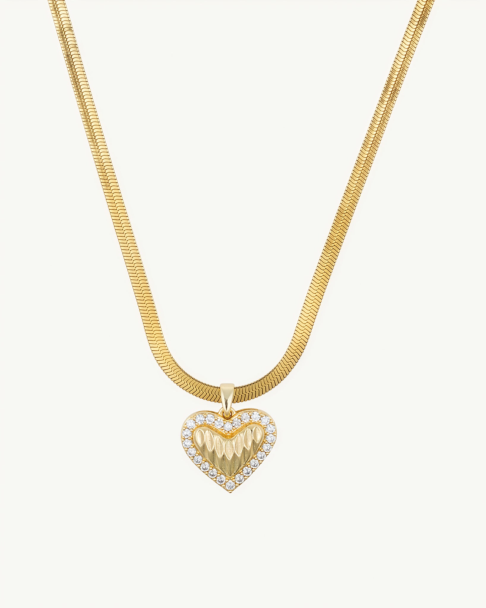 Angelique Heart 18K Gold Plated Necklace