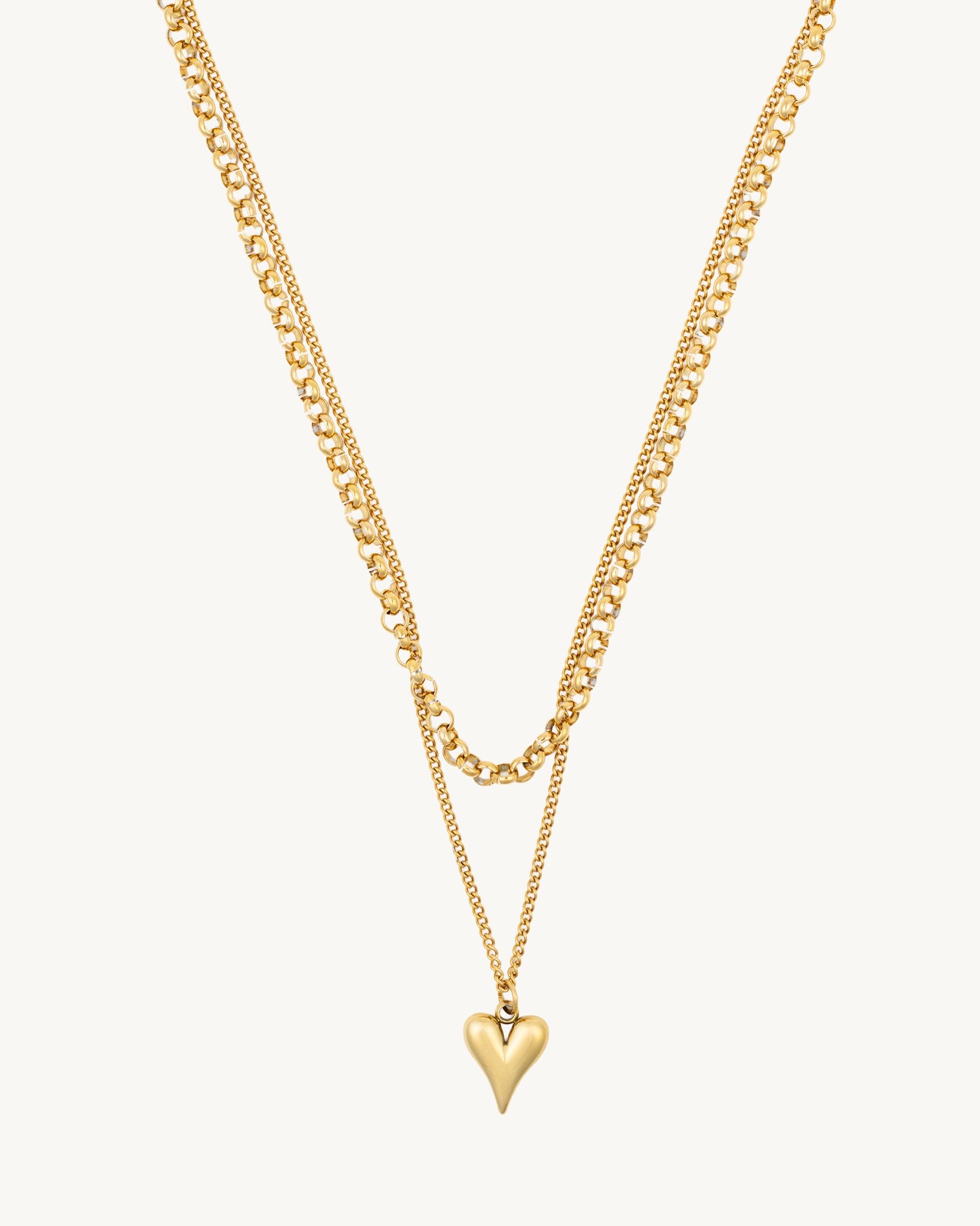 Melted Heart 18K Gold Plated Necklace