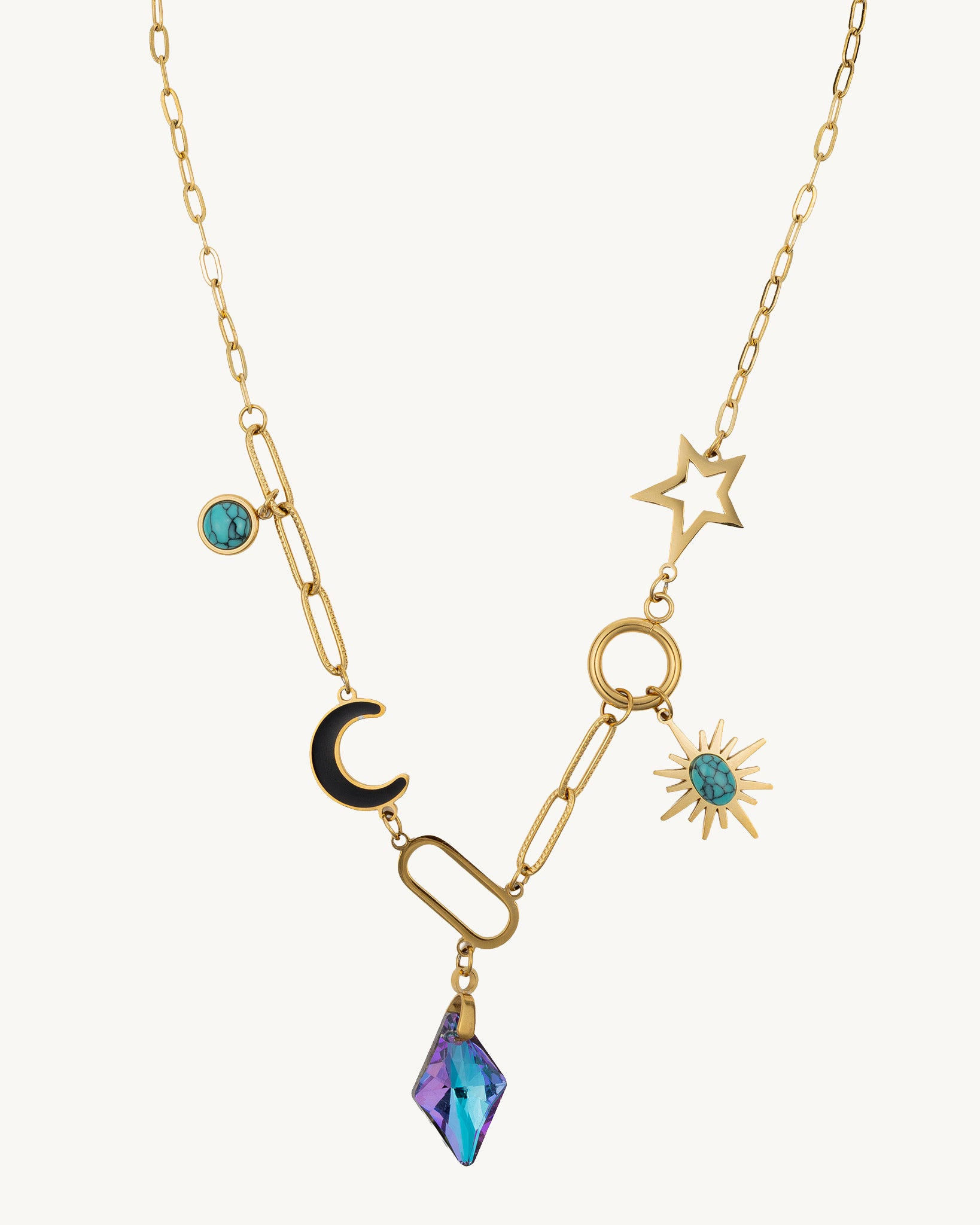 Twilight Charms 18K Gold Plated Necklace