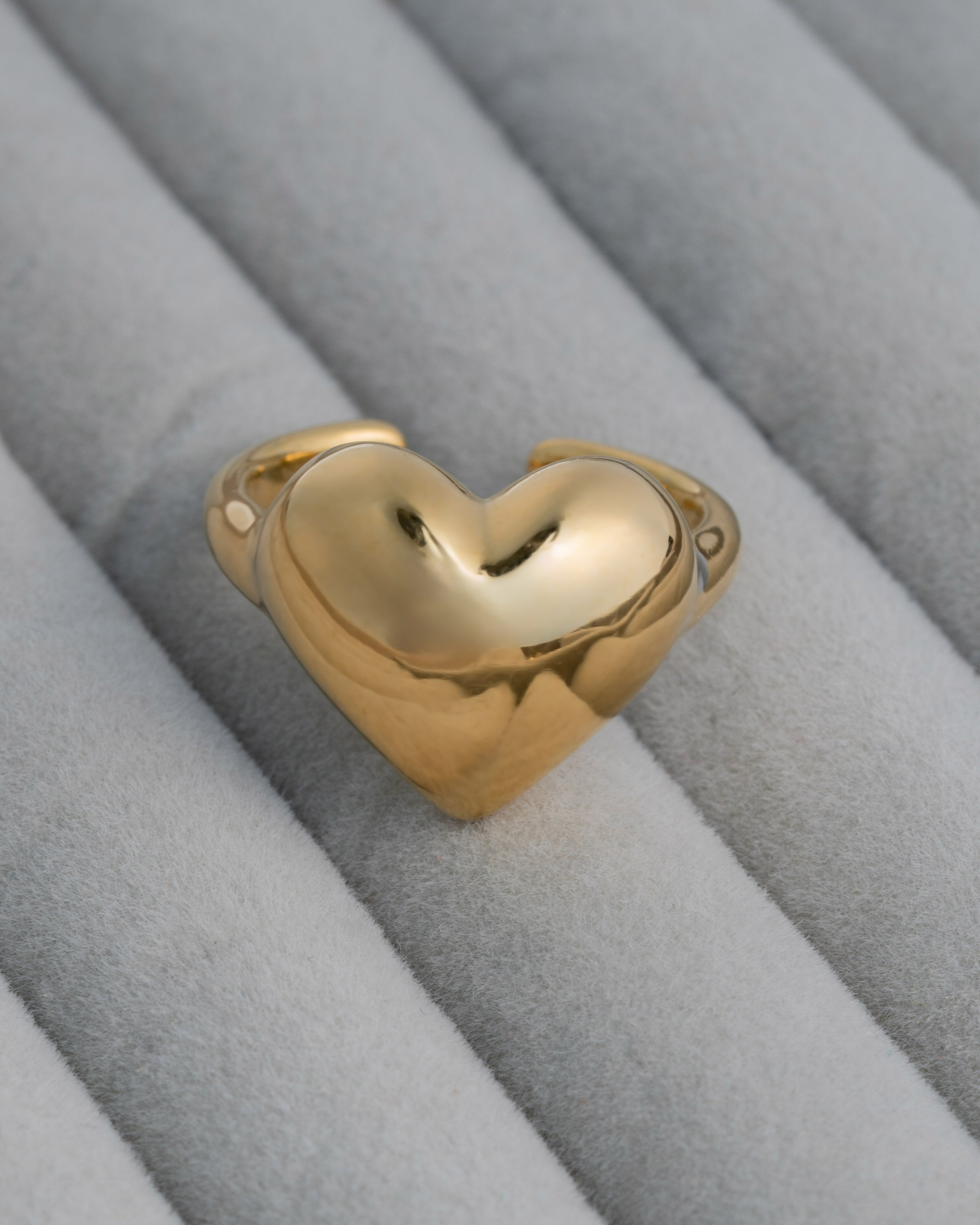 Heart of Gold 18K Gold Plated Ring