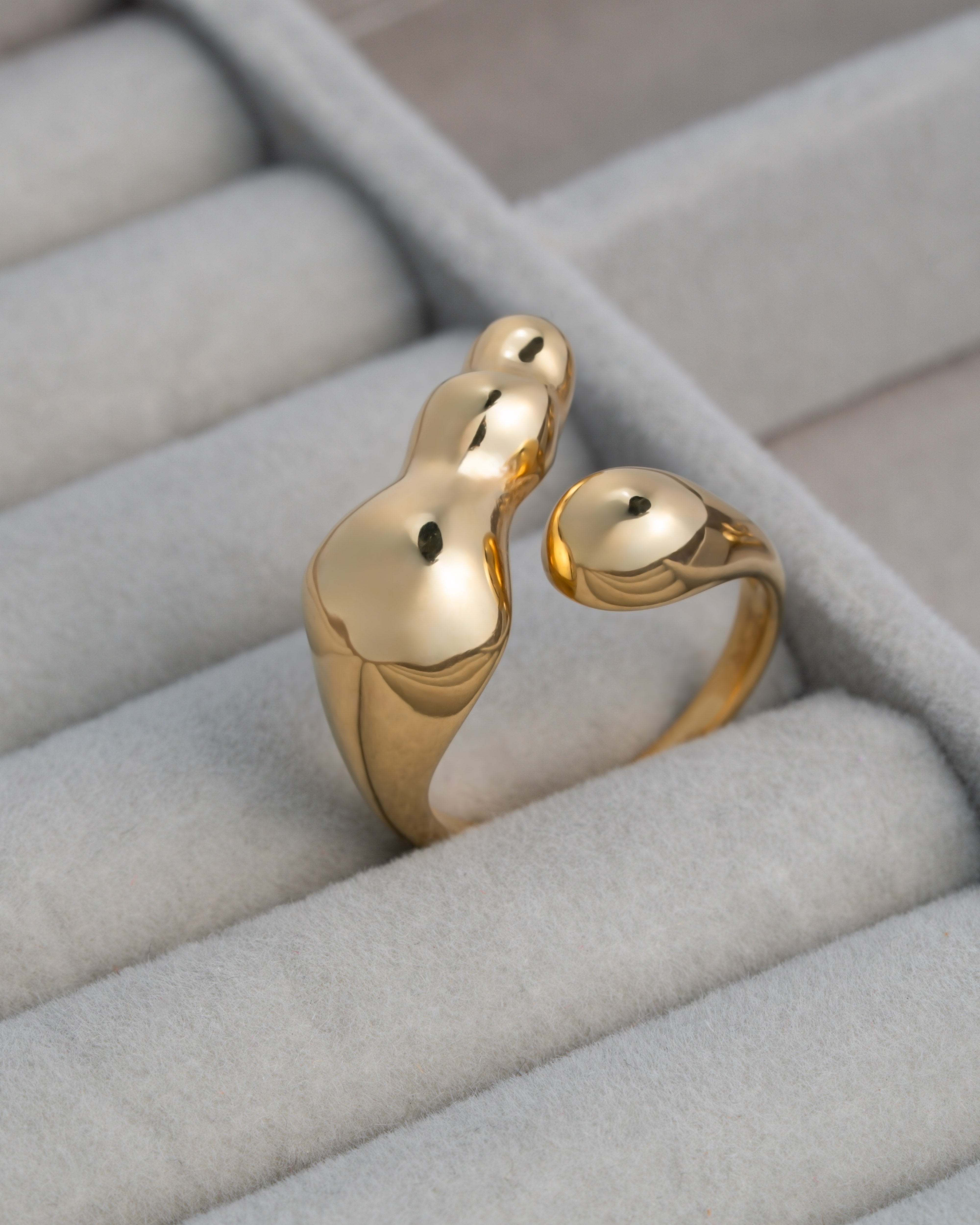 Golden Drop 18K Gold Plated Ring