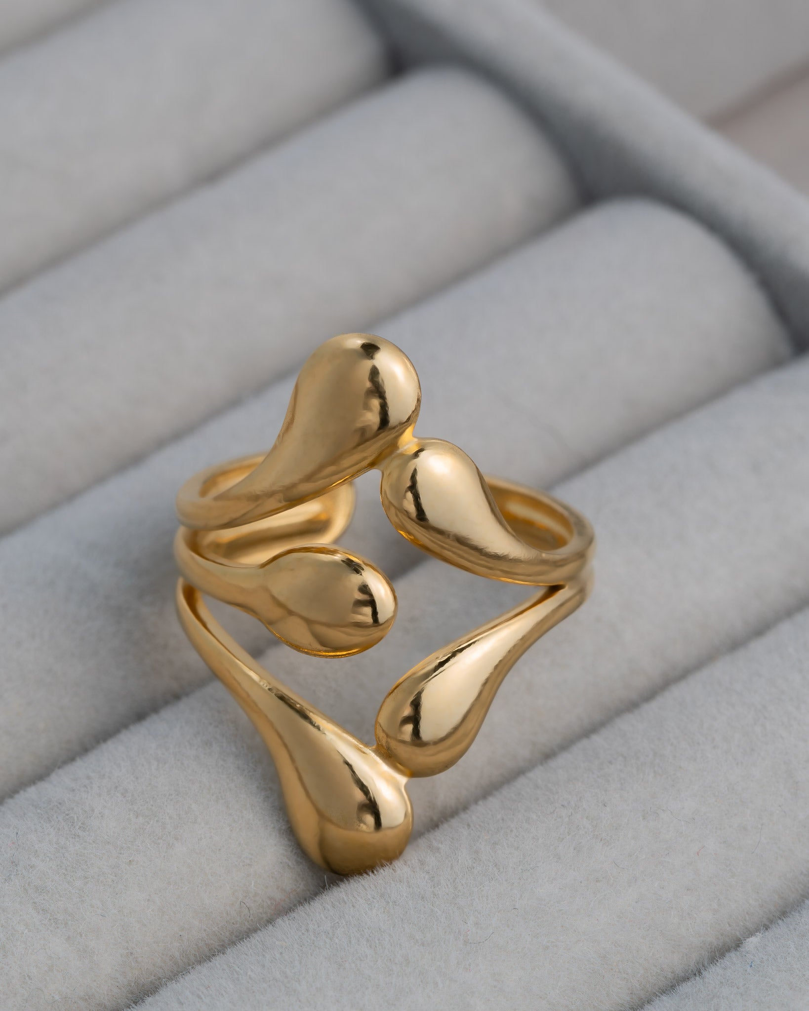 Bold Statement 18K Gold Plated Ring