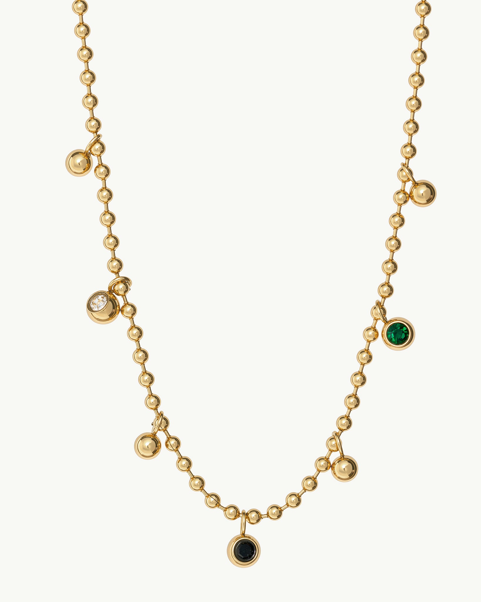 Lustre Dots 18K Gold Plated Necklace