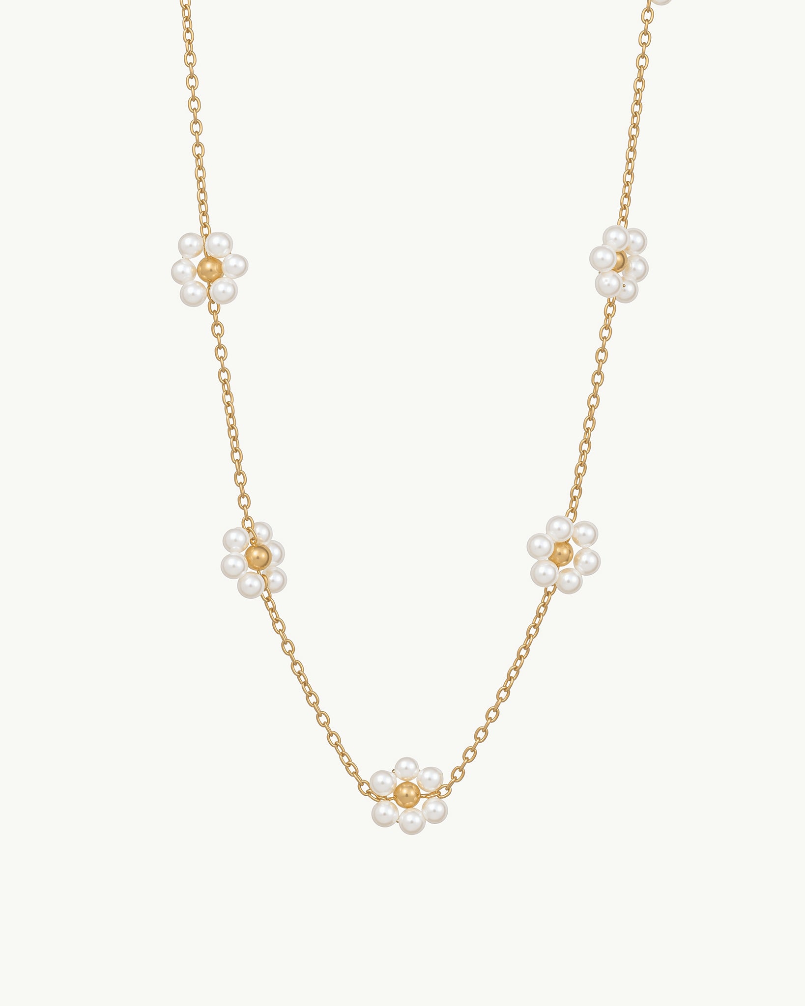 Pearl Bloom 18K Gold Plated Necklace