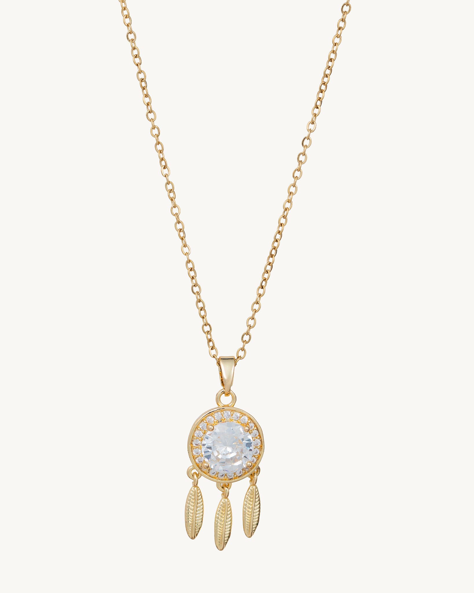 Luminara Solitaire 18K Gold Plated Necklace