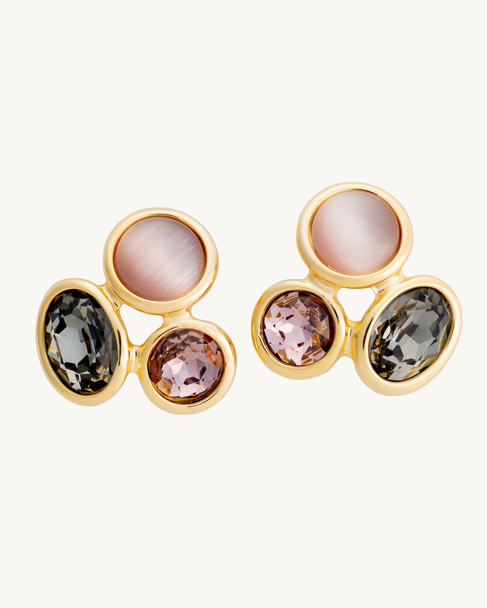 Trinity 22K Gold Plated Earrings