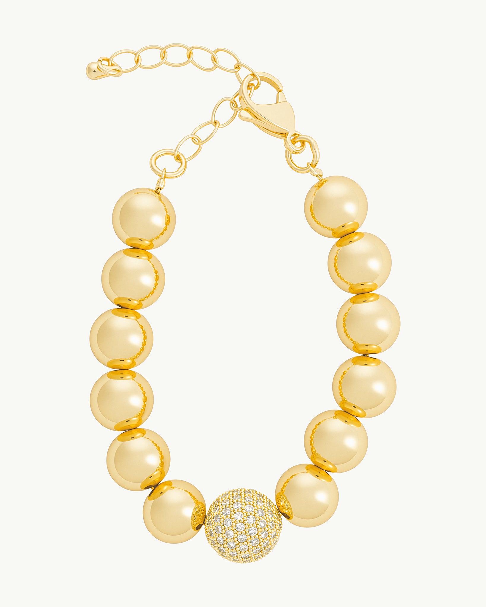 Regal Bead 22K Gold Plated Bracelet