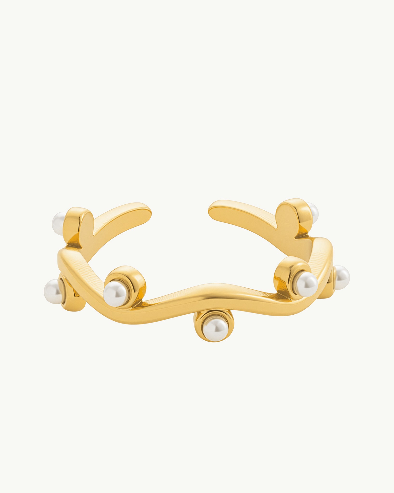 Pearl Band 18K Gold Plated Ring