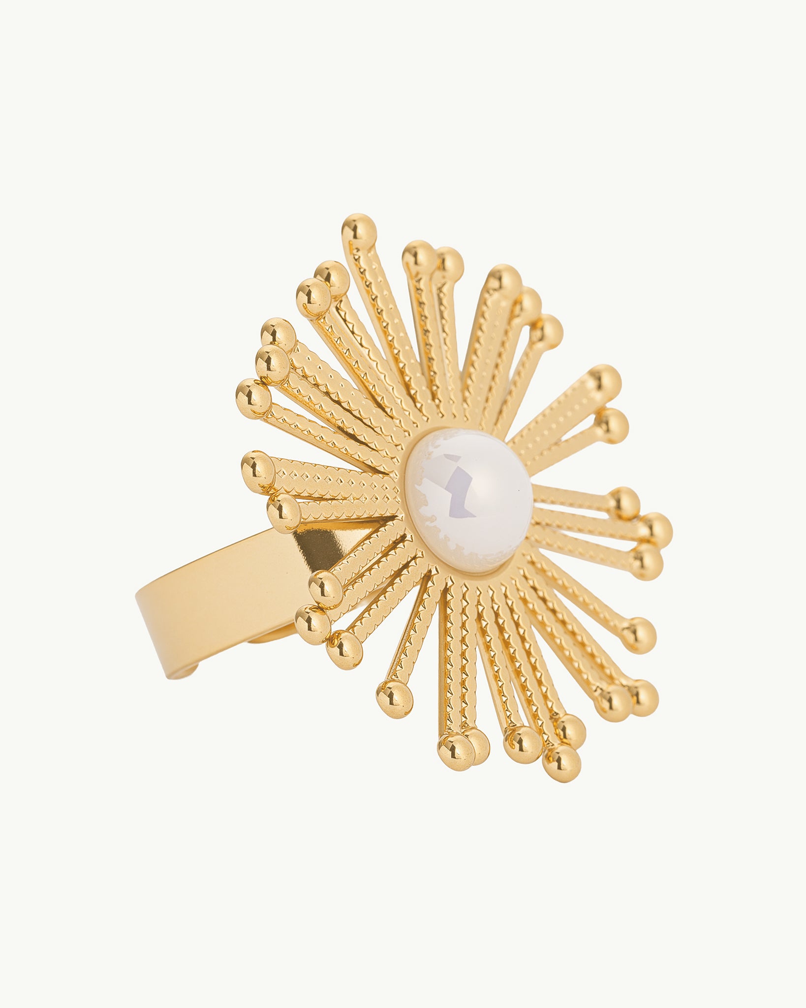 Sunburst 18K Gold Plated Ring