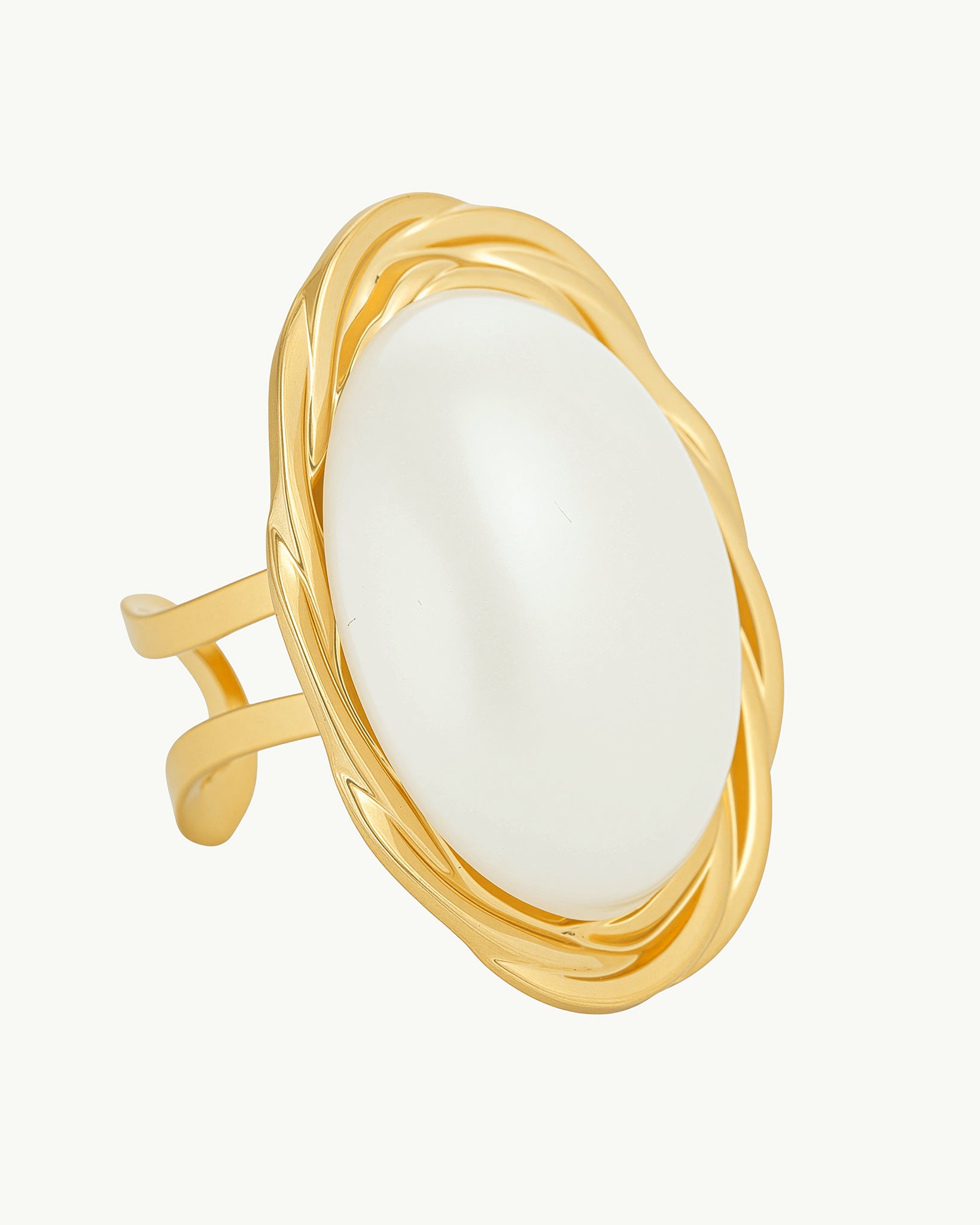 Pearl Statement 18K Gold Plated Ring