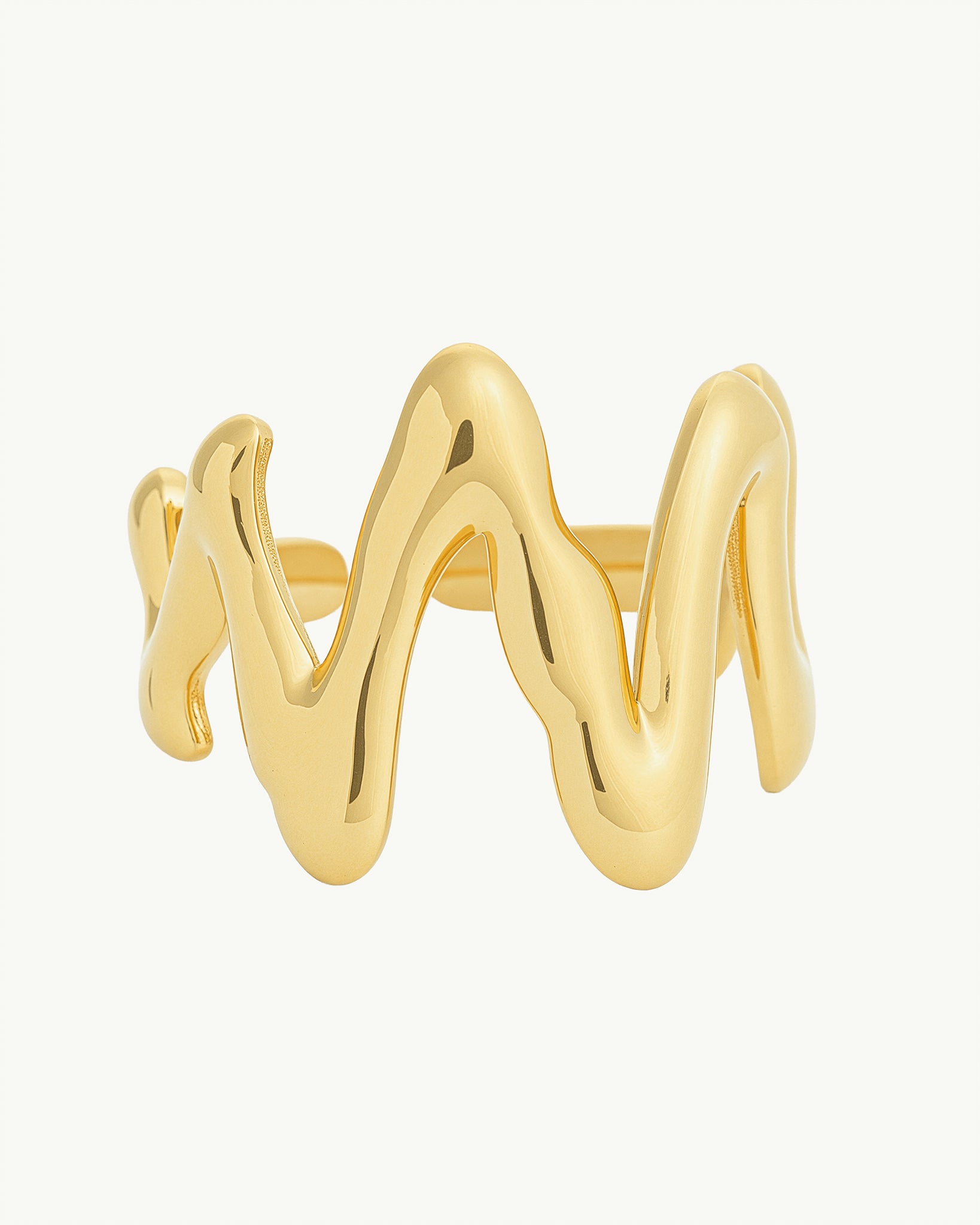 Statement Wave 18K Gold Plated Ring