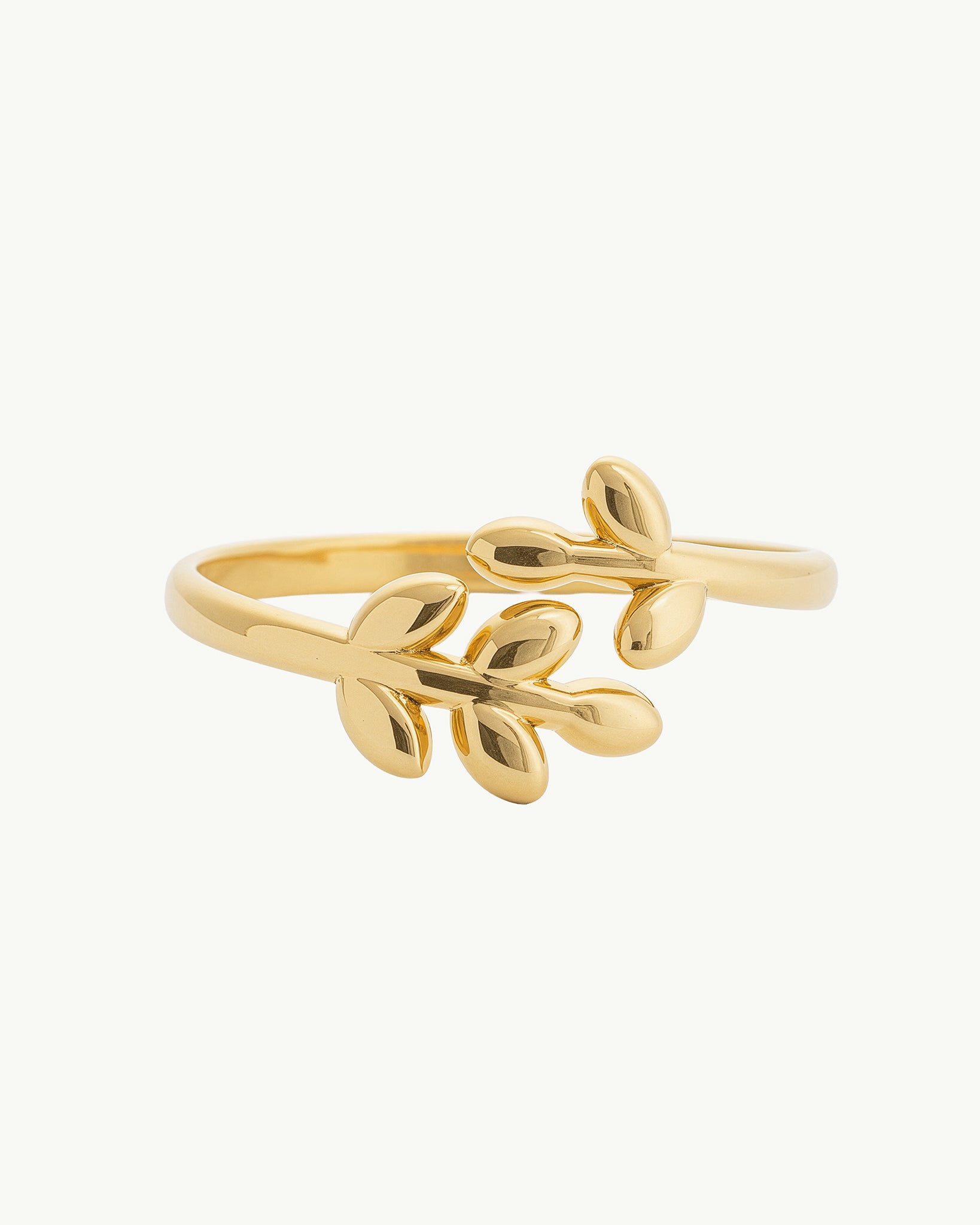 Dainty Leaf 18K Gold Plated Ring