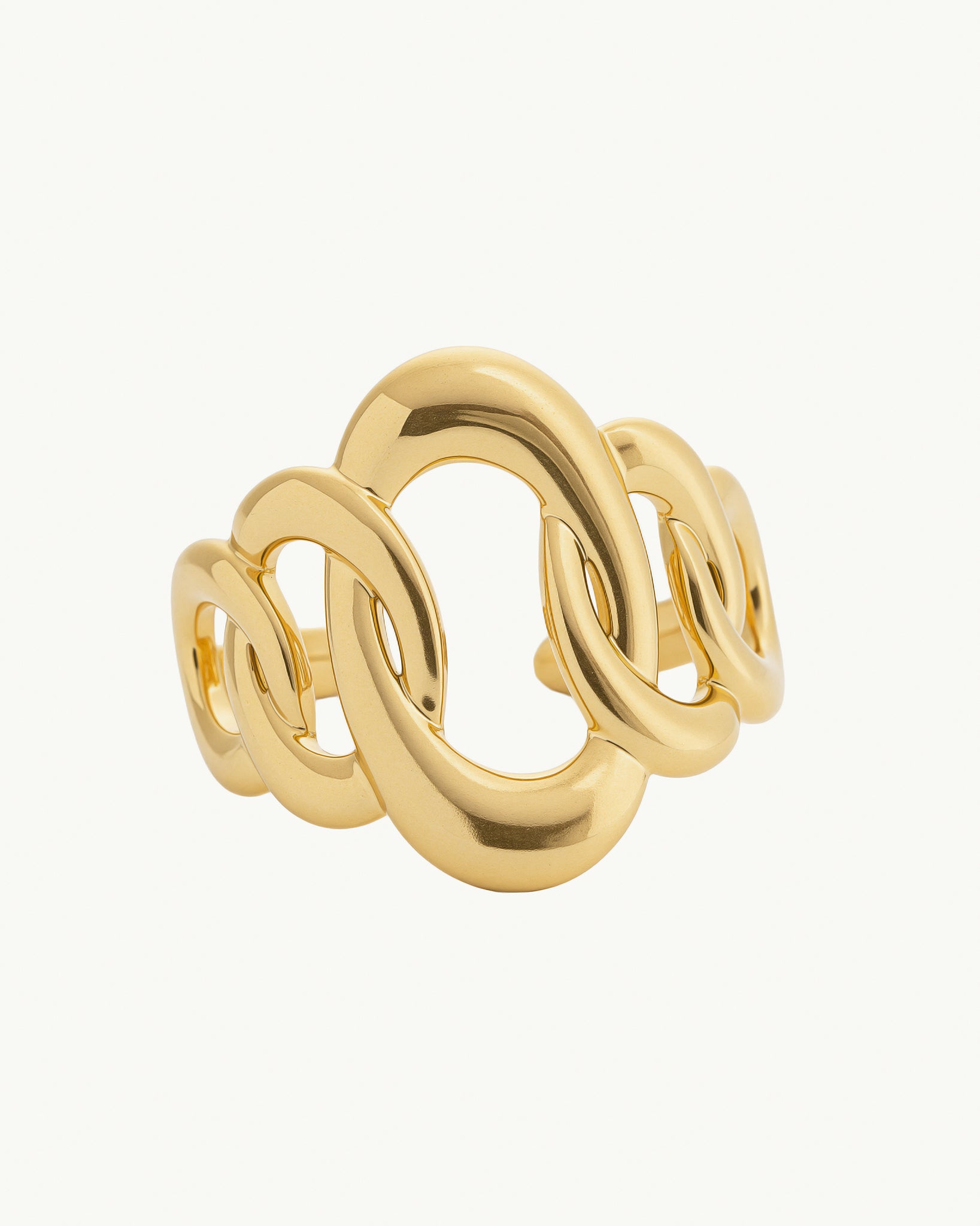 Interlock 18K Gold Plated Ring