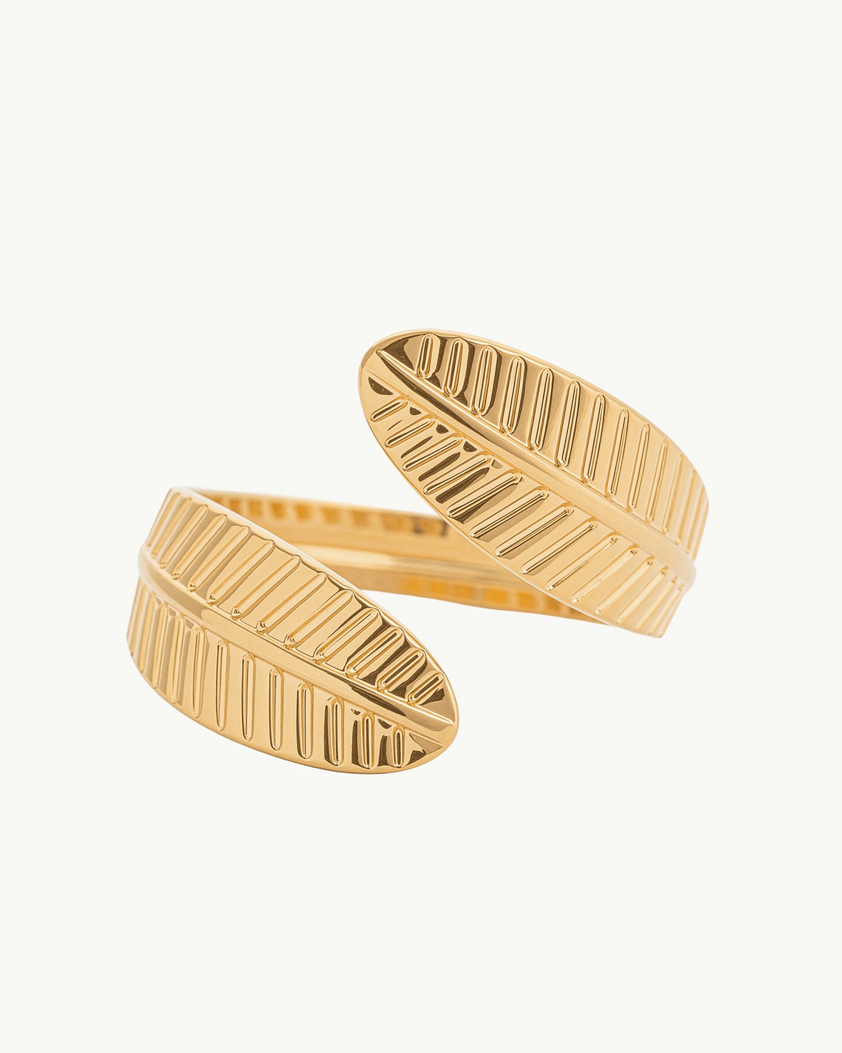 Leaf 18K Gold Plated Ring