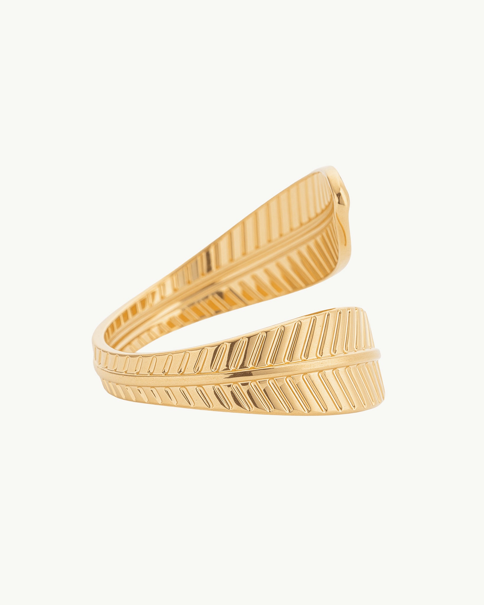 Leaf 18K Gold Plated Ring