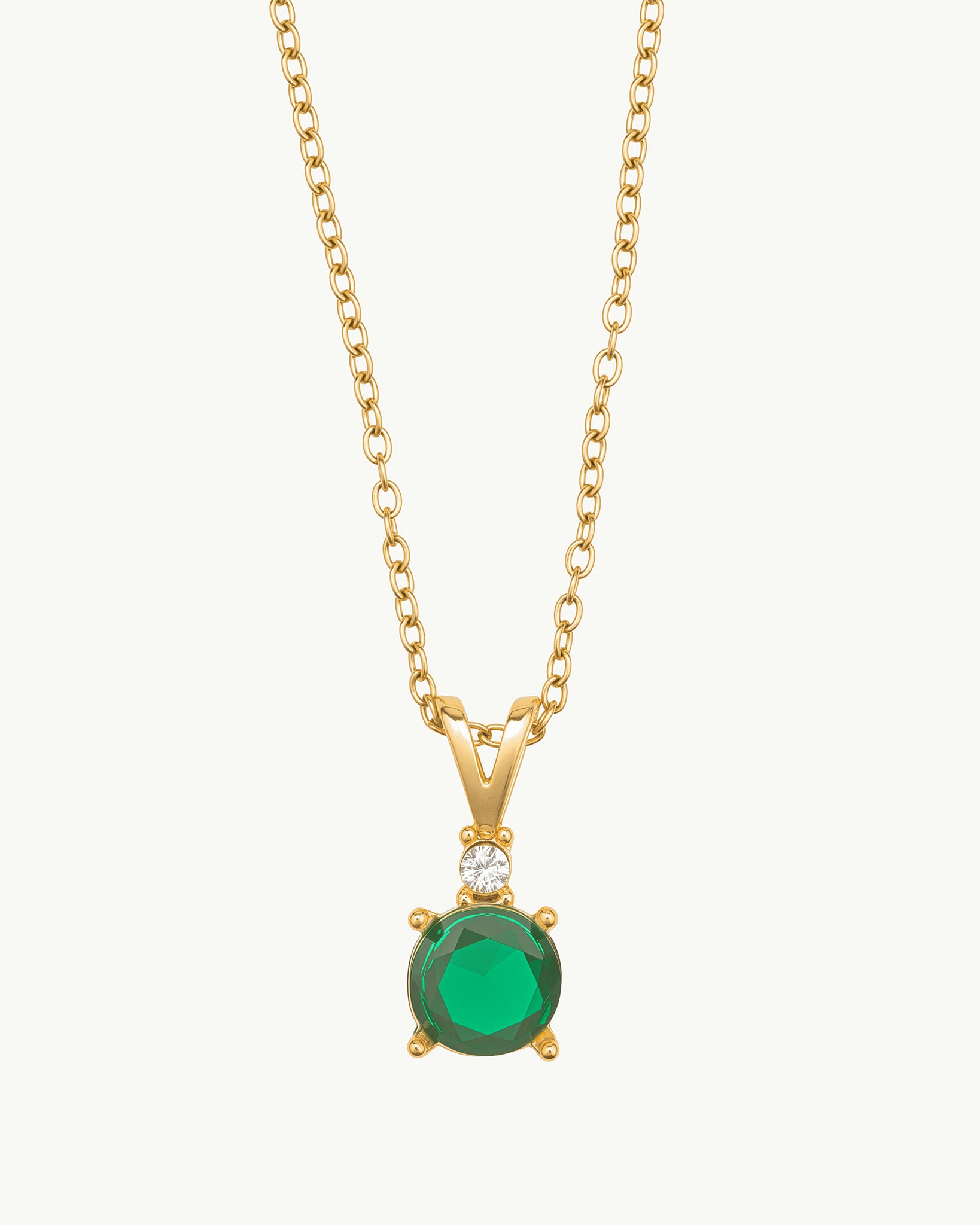 Dainty Crystal 18K Gold Plated Necklace