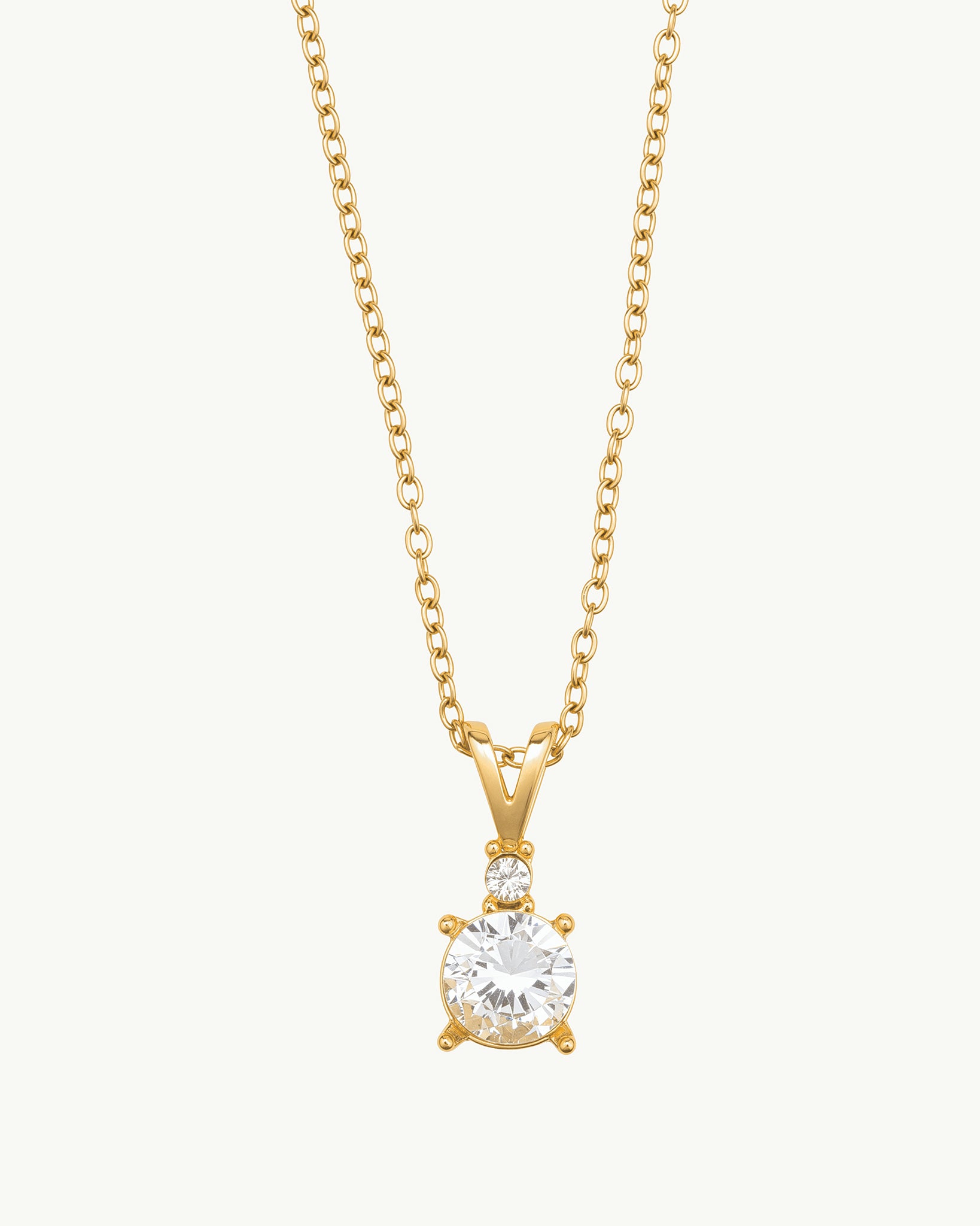 Dainty Crystal 18K Gold Plated Necklace