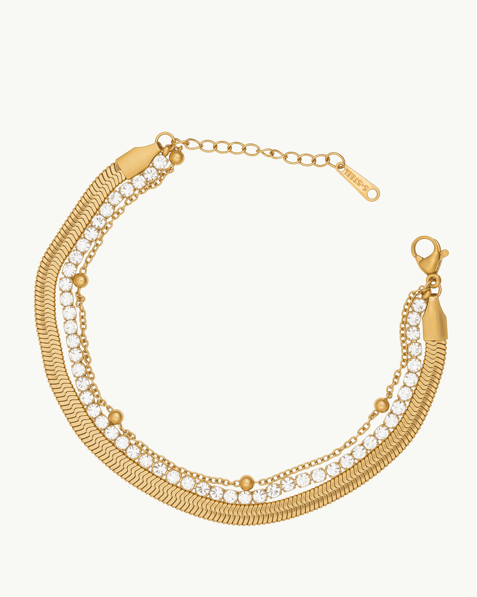 Lustre Link 18K Gold Plated Bracelet