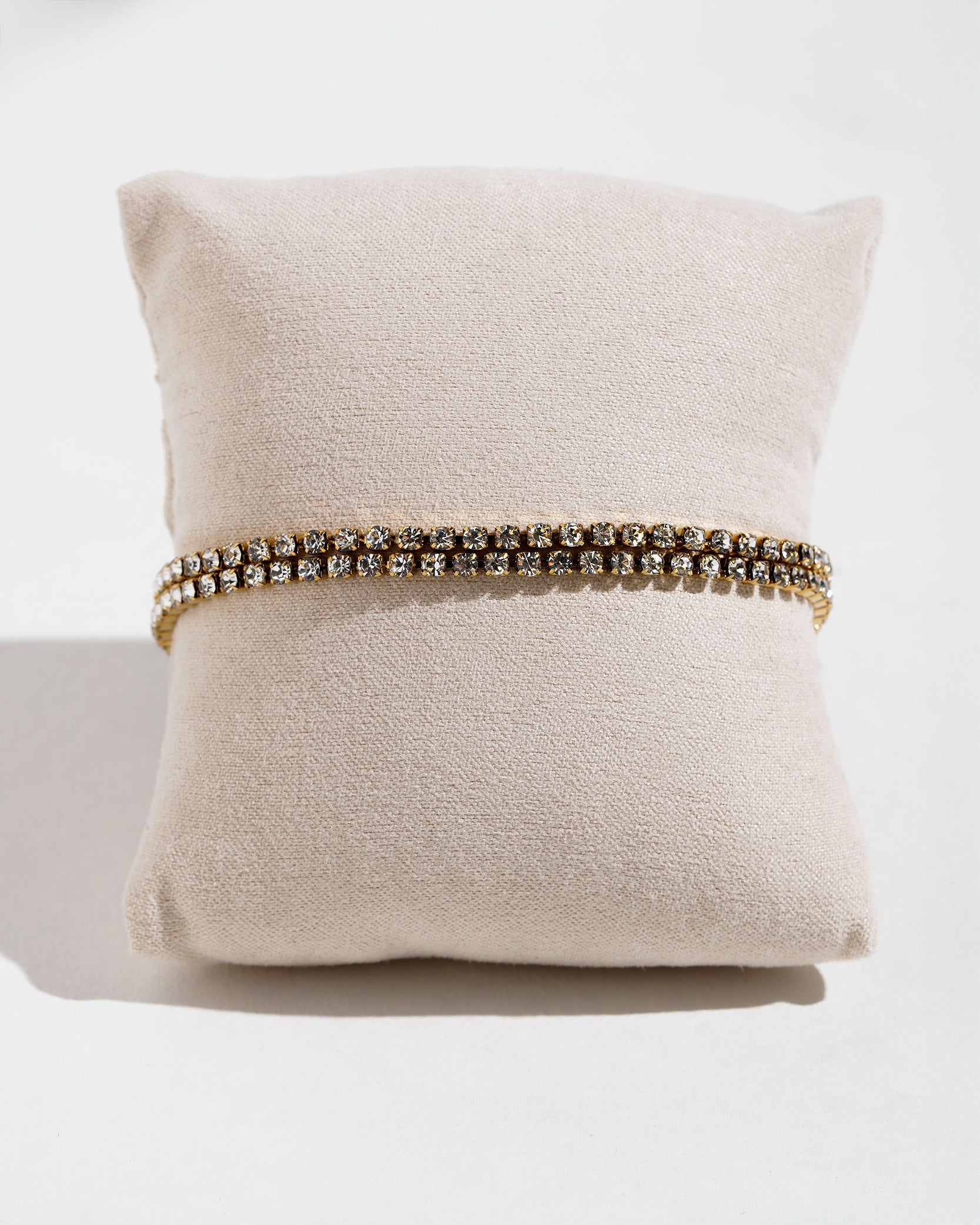 Layered 18K Gold Plated Tennis Bracelet