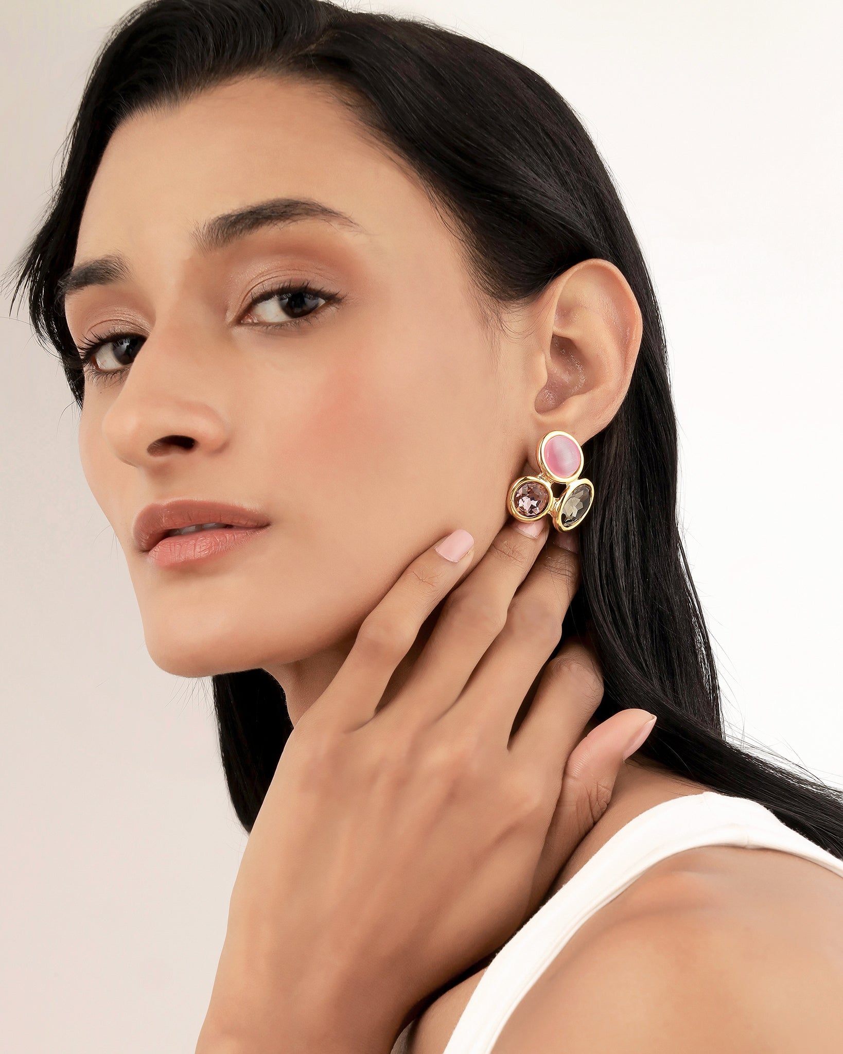 Trinity 22K Gold Plated Earrings