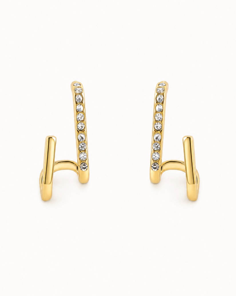 Bella Curve 18K Gold Plated Earrings
