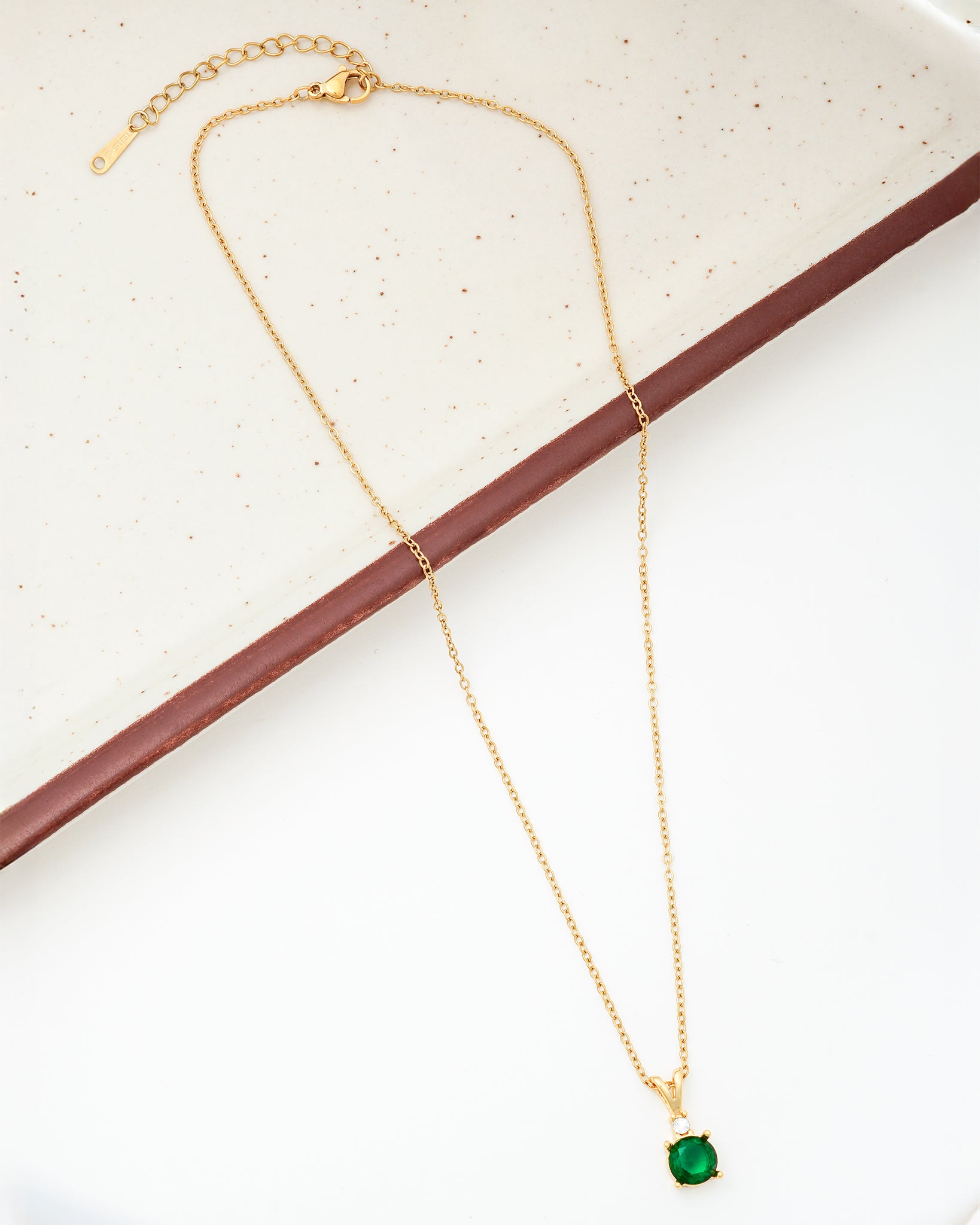 Dainty Crystal 18K Gold Plated Necklace