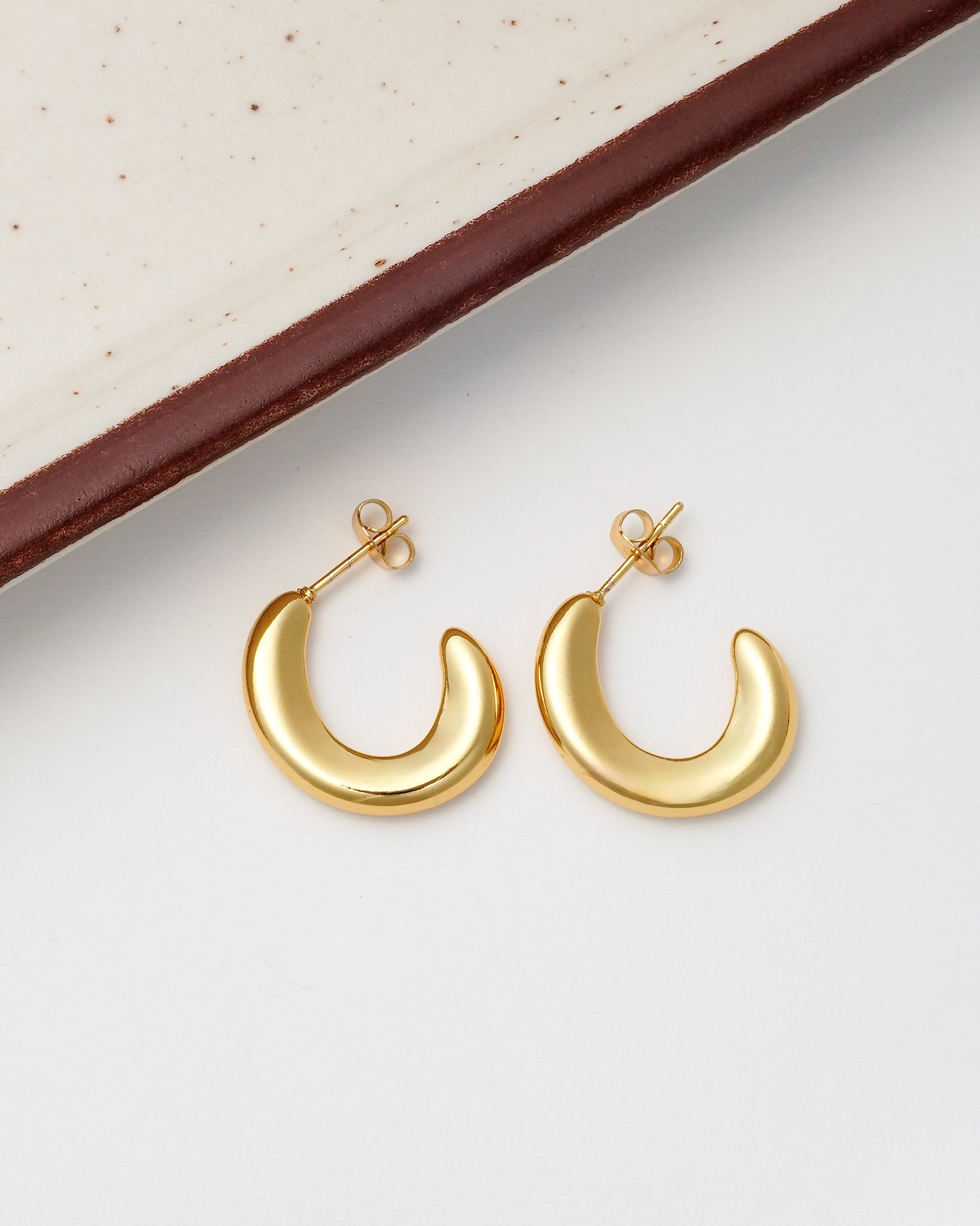 Arc 18K Gold Plated Earrings