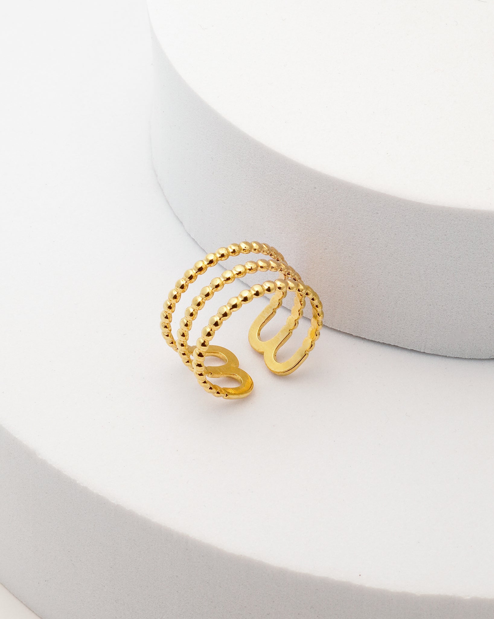 Trio Bond 18K Gold Plated Ring