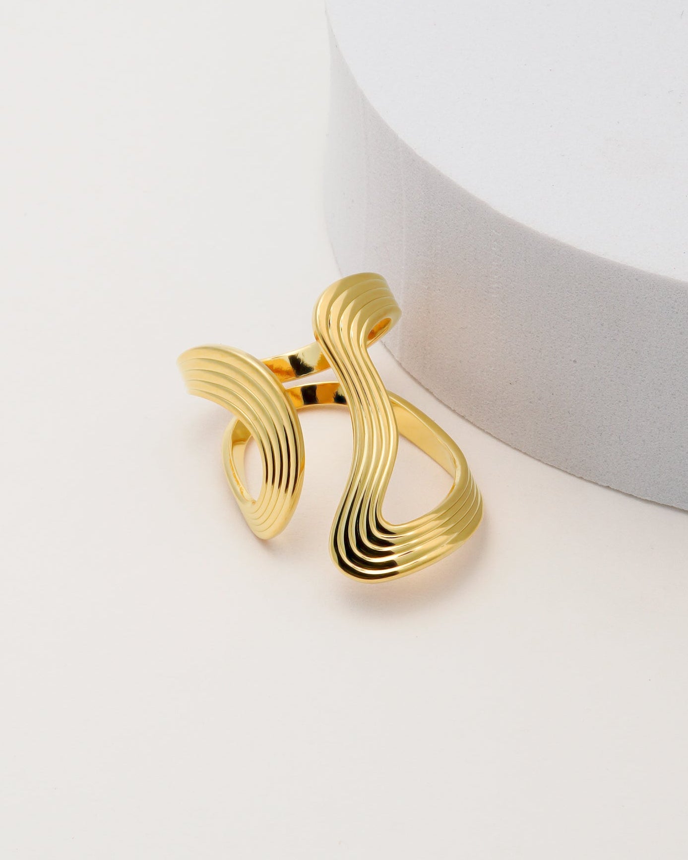 Chunky Statement 18K Gold Plated Ring