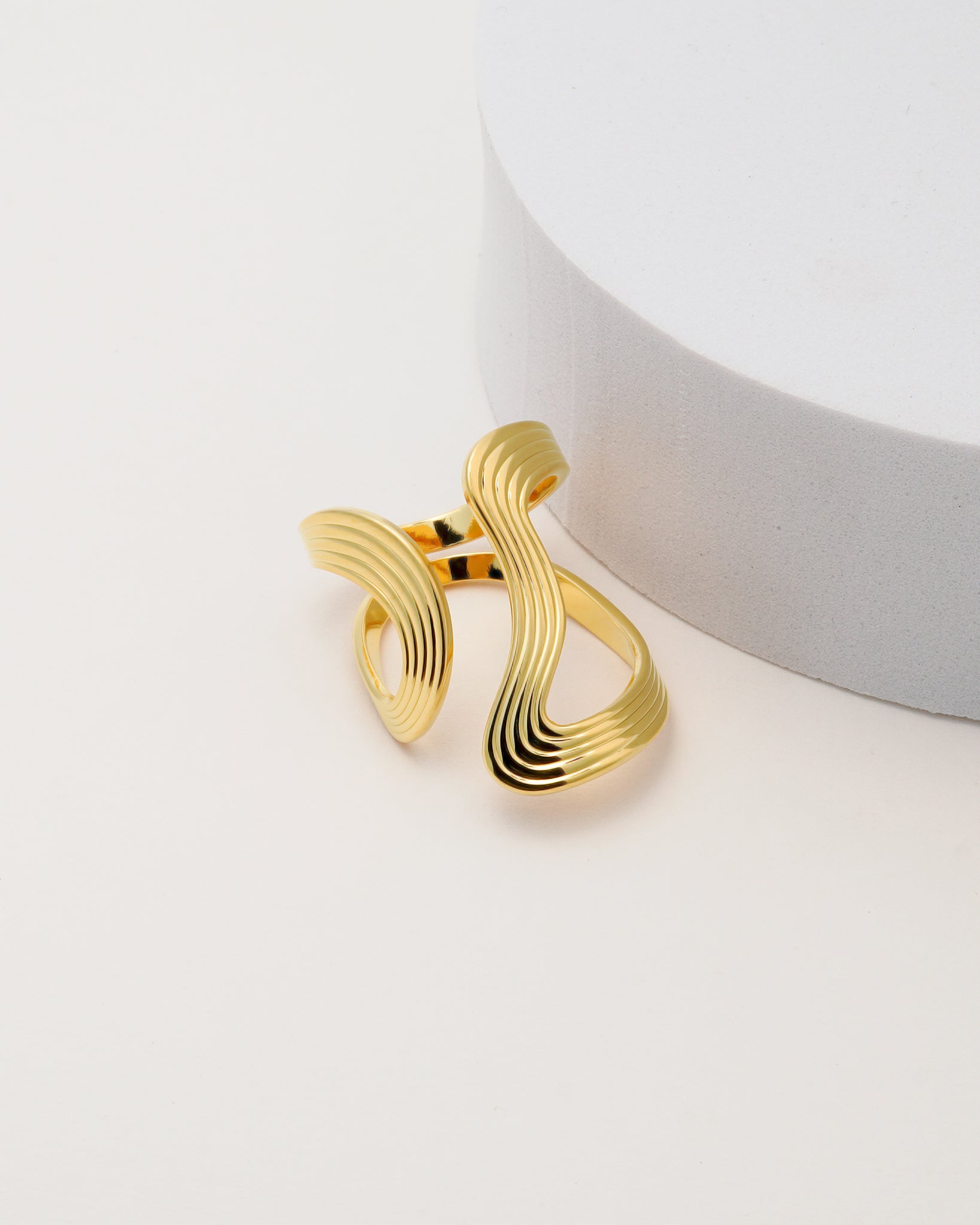 Chunky Statement 18K Gold Plated Ring